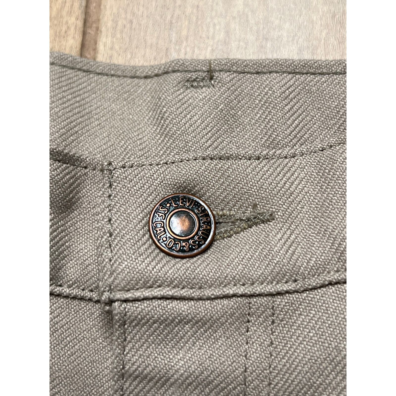 Levi's Vintage Levi’s Action Slacks Pants USA 34x28 Beige Scovill Size US 34 / EU 50 - 4 Thumbnail