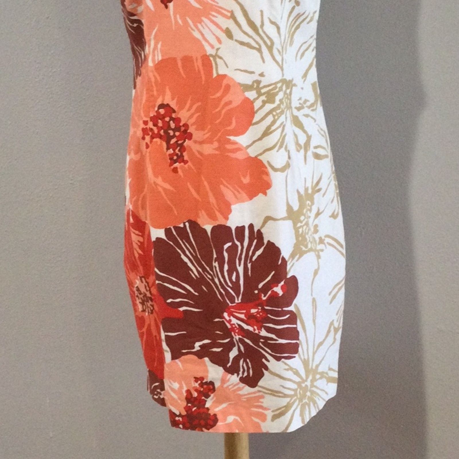 Other Talbots Lined White/Floral Midi Shift Dress Size 12 Size XL / US 12-14 / IT 48-50 - 3 Thumbnail
