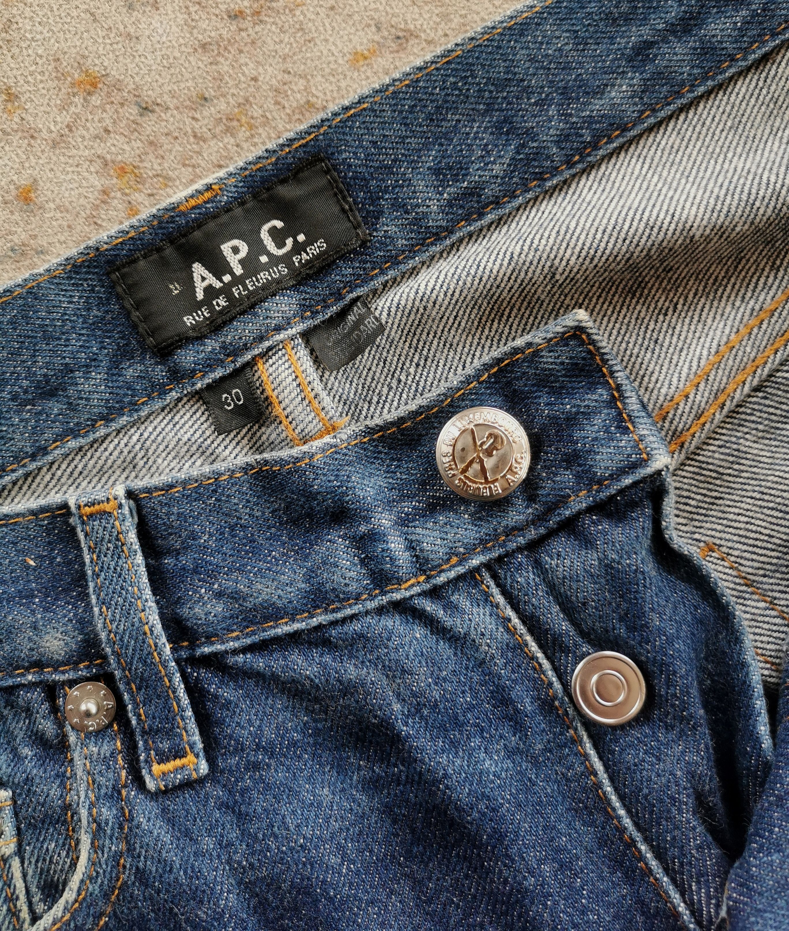 A.P.C. Vintage A.P.C. Hipster Nicely Disstressed Selvedge Jeans Size US 30 / EU 46 - 2 Thumbnail