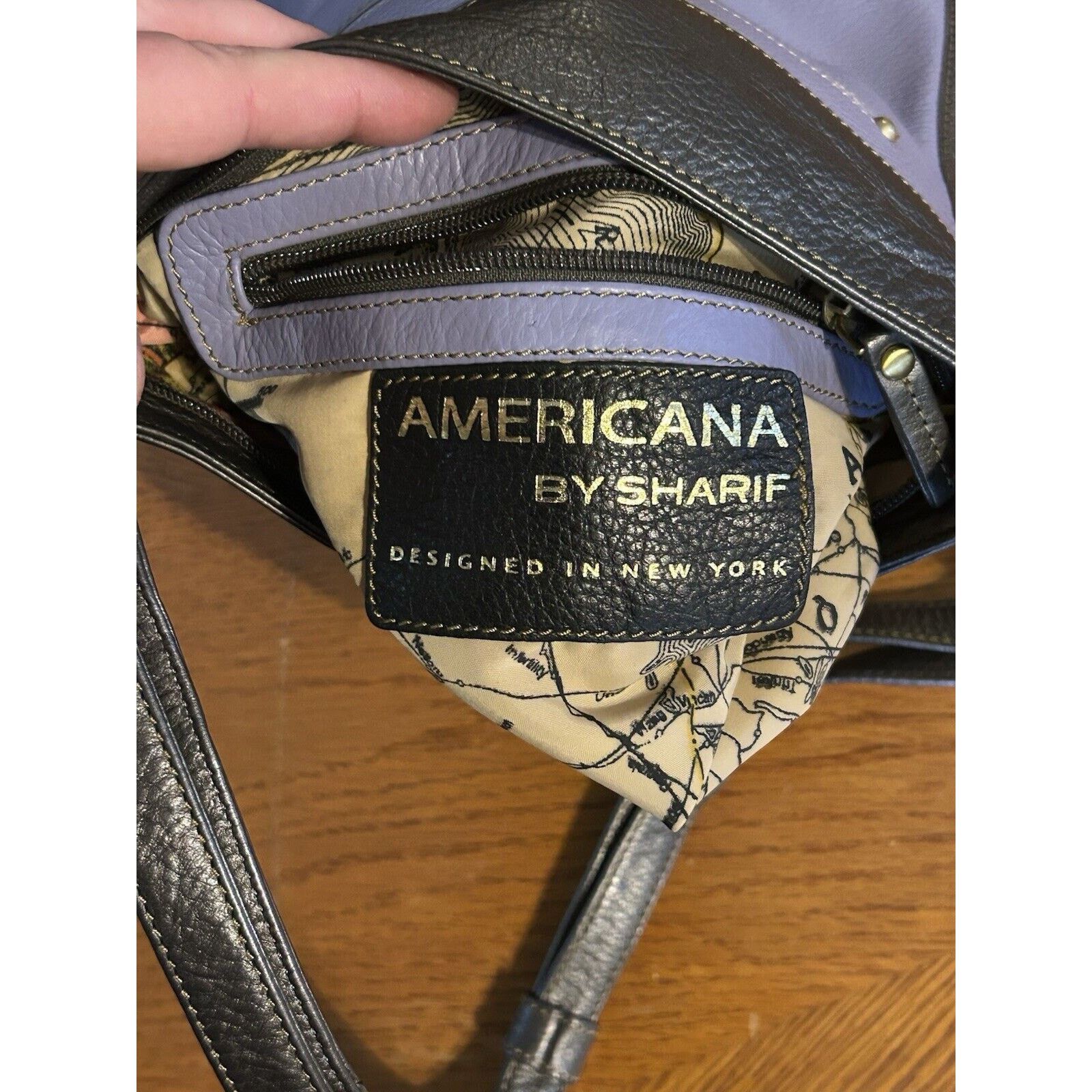 Other sharif leather crossbody purse Periwinkle Blue And Gunmetal Size ONE SIZE - 6 Thumbnail