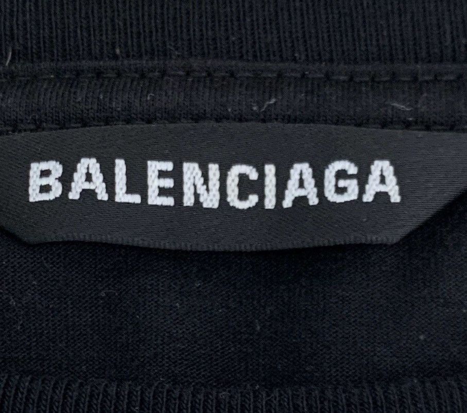 Balenciaga Balenciaga logo letter pattern printed round neck black cot Size US M / EU 48-50 / 2 - 6 Thumbnail