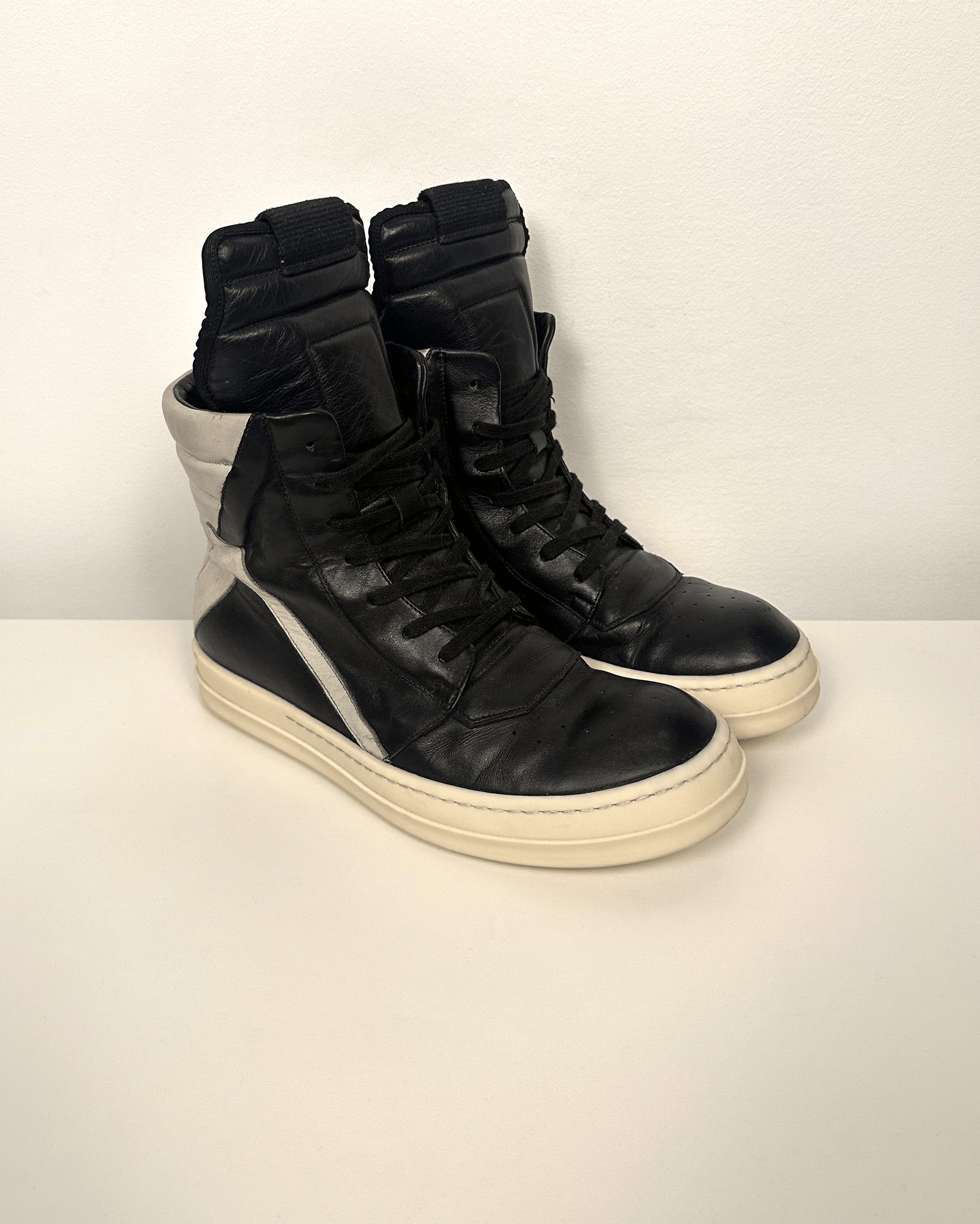 Pre-owned Archival Clothing X Rick Owens Black Milk Geobasket Shoes