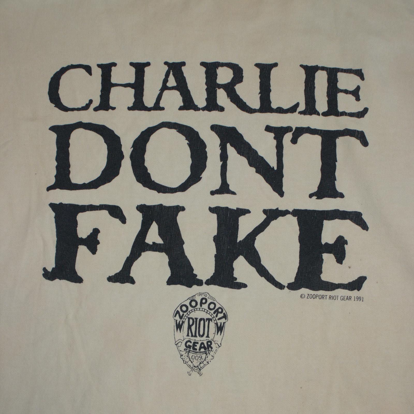 Vintage 1991 Charles Manson Charlie Don’t Fake Crewneck Size US L / EU 52-54 / 3 - 5 Thumbnail