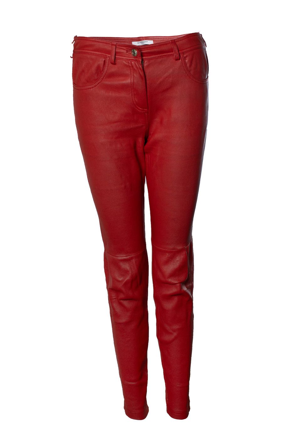 Givenchy Givenchy, red leather trousers Size 27" / US 4 / IT 40 - 1 Thumbnail