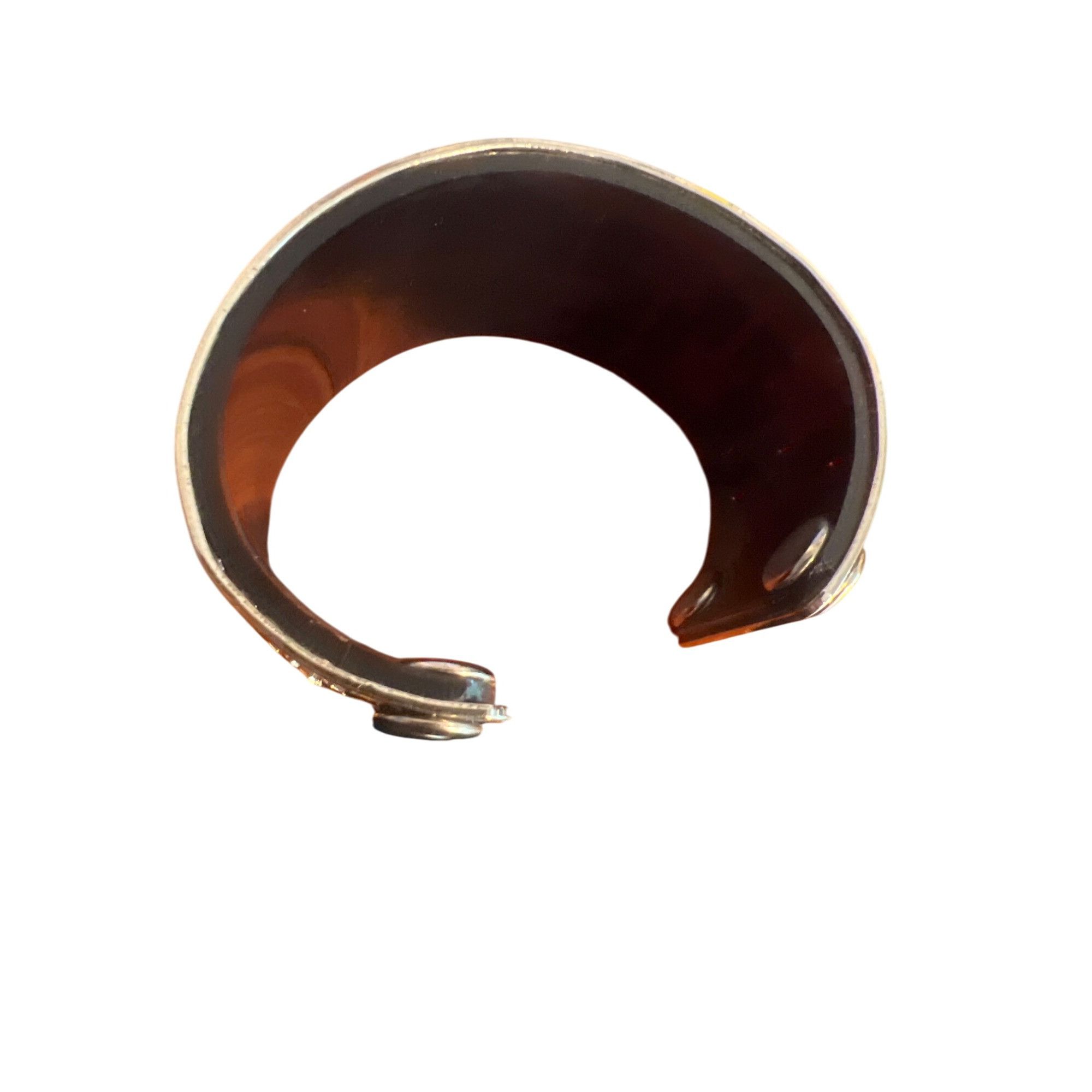 Other Silver Tone Black Acrylic Cuff Bracelet Cutout Guitar Rock & Size ONE SIZE - 4 Thumbnail