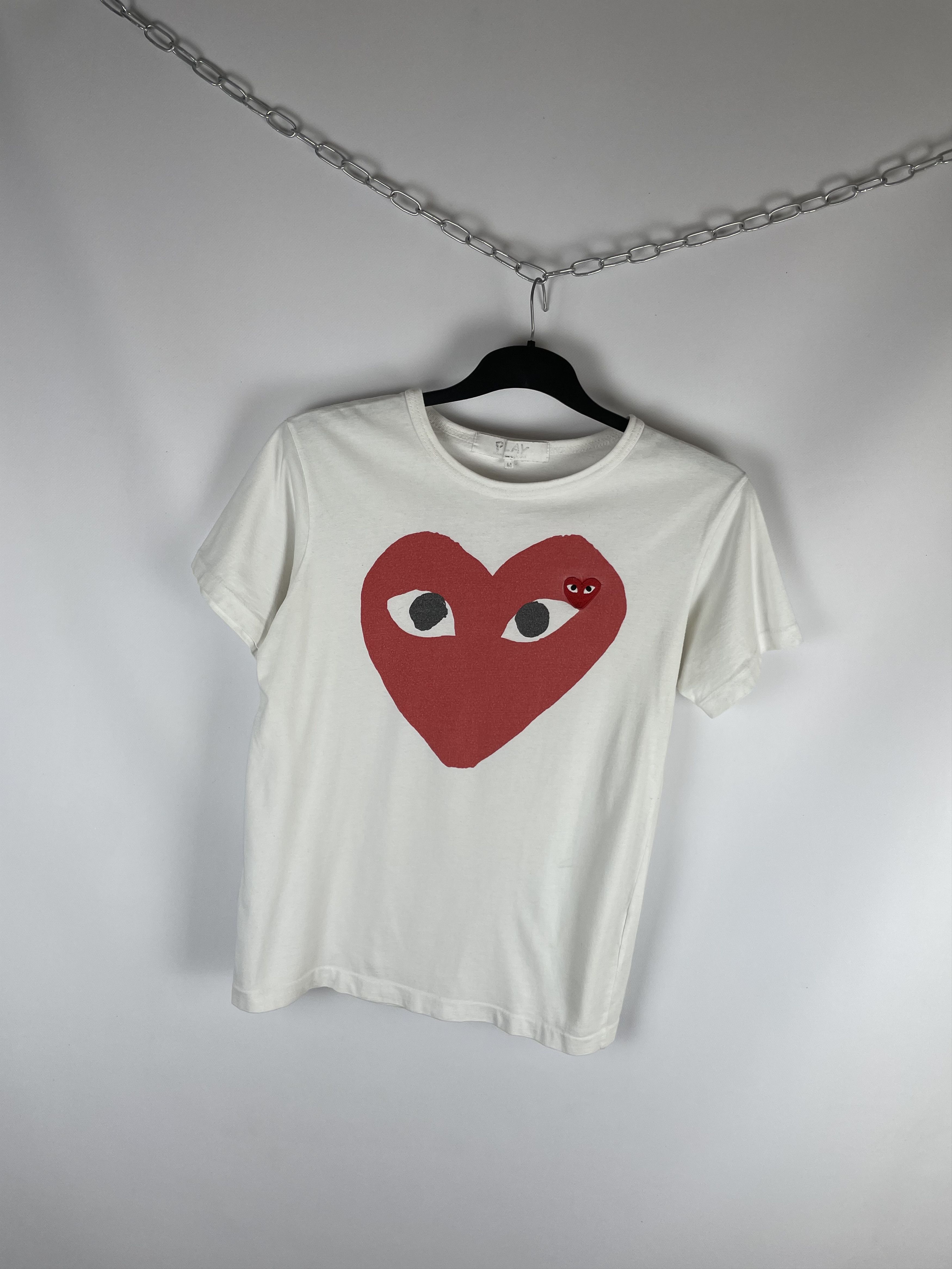 Comme des Garcons Play Comme des Garçons tee logo hearts Size US M / EU 48-50 / 2 - 2 Thumbnail