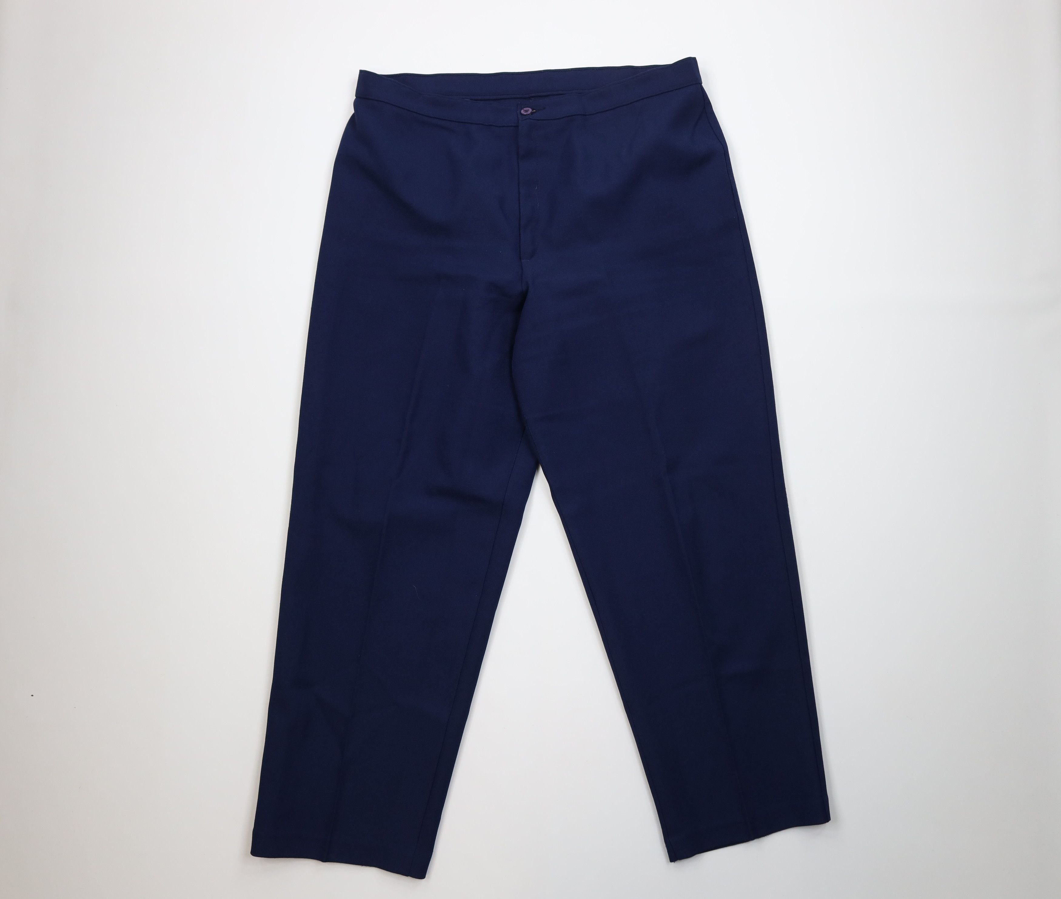 Levi's Vintage 70s 80s Levis Knit Wide Leg Chino Pants Blue USA Size 38" / US 16 / IT 52 - 1 Thumbnail