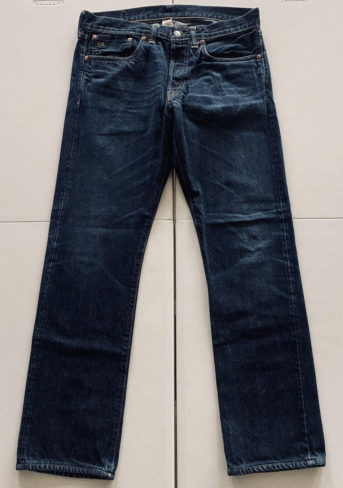 RRL Ralph Lauren RRL Slim Fit American Selvedge Still Water Wash 2 Jeans 32 Size US 32 / EU 48 - 1 Thumbnail