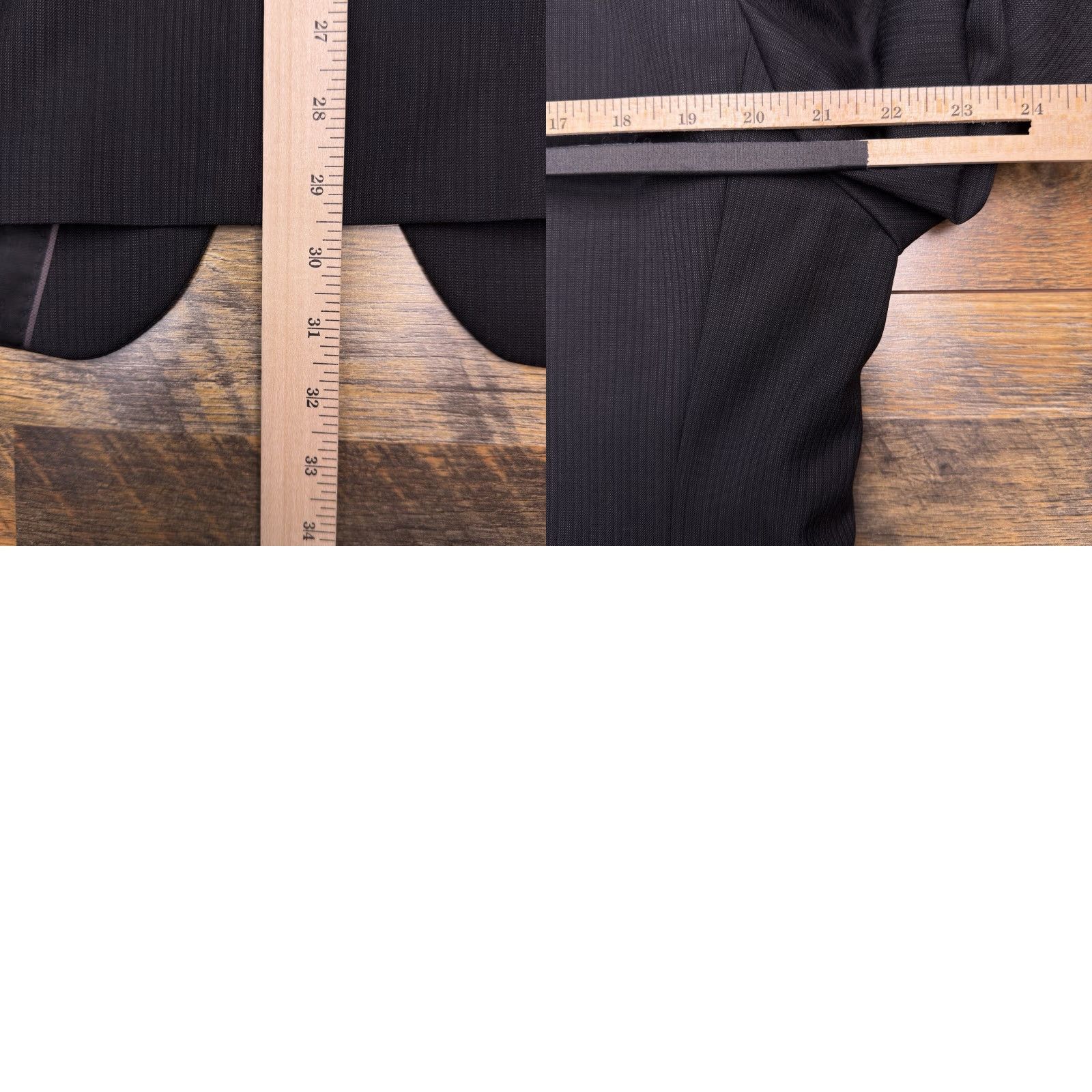 Vintage Marc Anthony Suit Jacket 44 Short Black Wool Blazer Jacket Notch Lapel Two-Button Single-Breasted Men 44 Regular Size US 44 / EU 60 - 10 Thumbnail