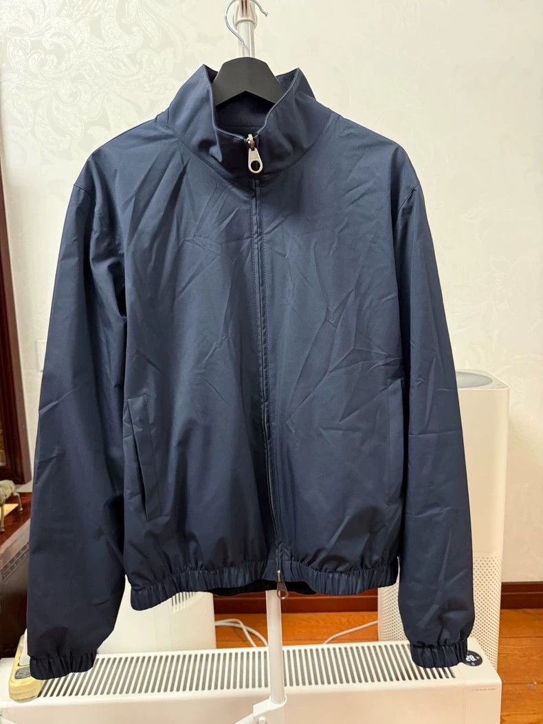 Loro Piana LORO PIANA Solid color double-sided stand collar zipper lo Size US M / EU 48-50 / 2 - 1 Thumbnail