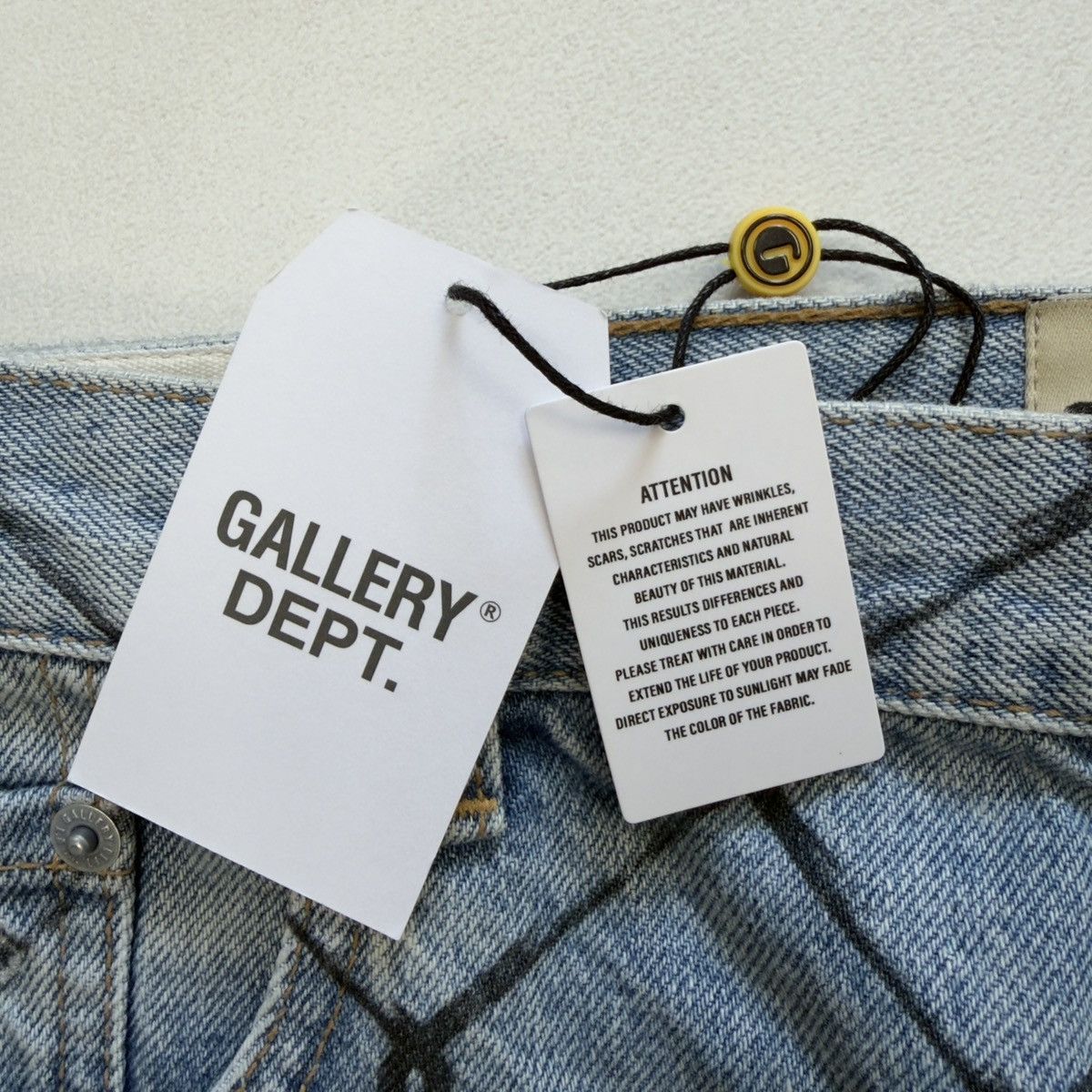 Gallery Dept. ‘Cage Ventura’ Print Washed Blue Jeans Size US 32 / EU 48 - 4 Thumbnail