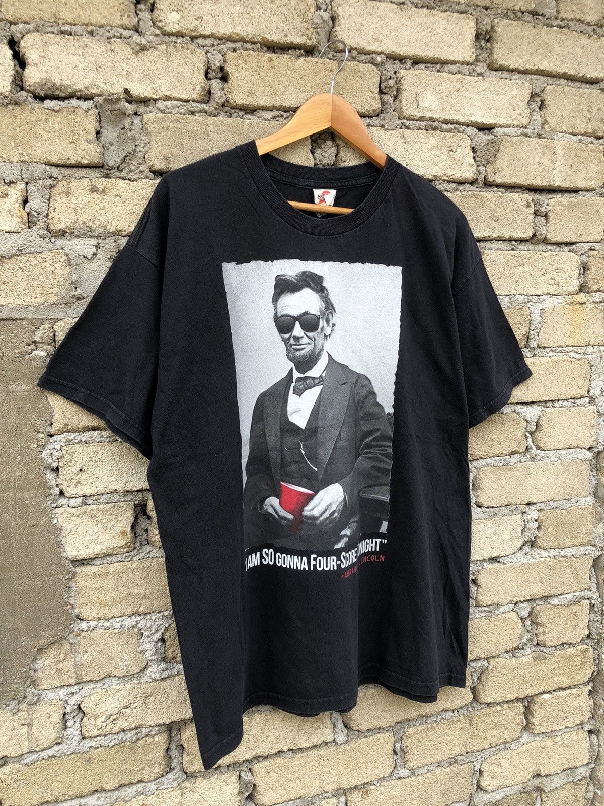 Japanese Brand × Vintage Vintage Y2K Abraham Lincoln Photo Tee Size US XL / EU 56 / 4 - 4 Thumbnail