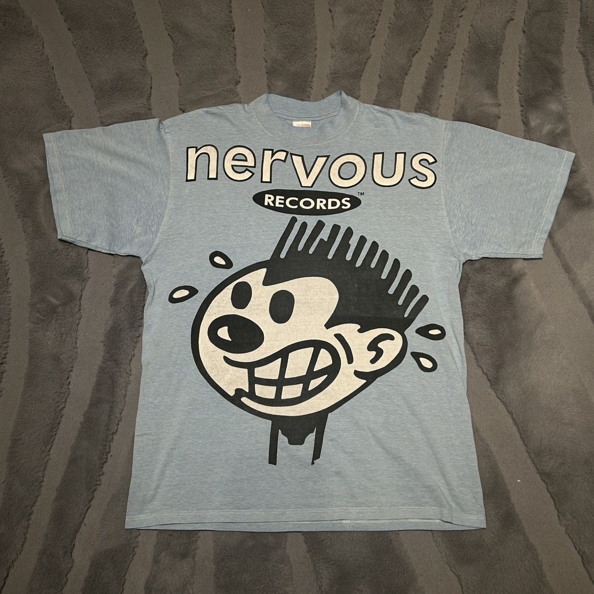 Rap Tees × Very Rare × Vintage VINTAGE 90S NERVOUS RECORDS T-SHIRT 