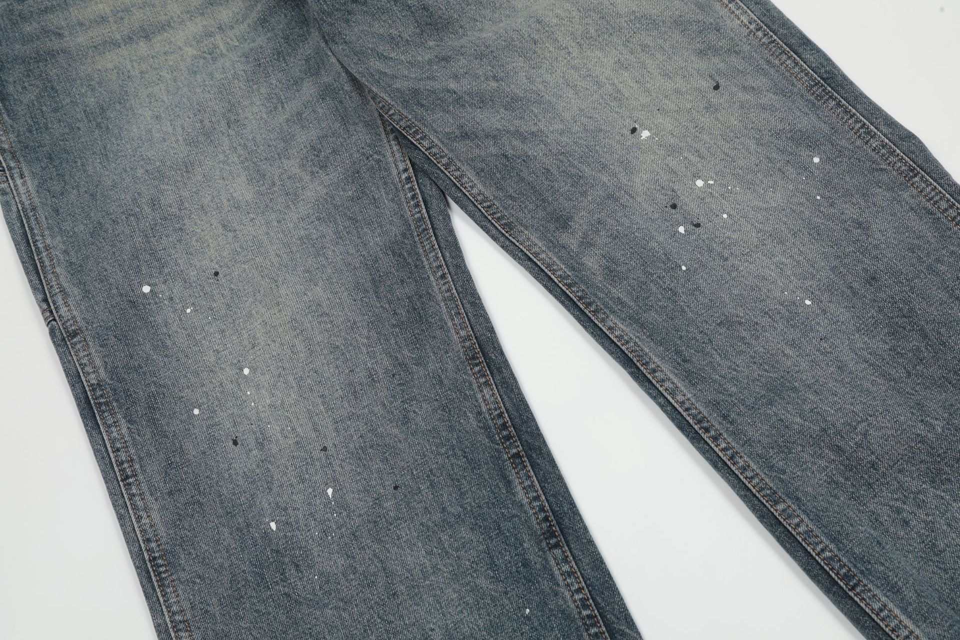 Japanese Brand × Vintage High street trend patchwork loose straight distressed jeans Size US 34 / EU 50 - 4 Thumbnail
