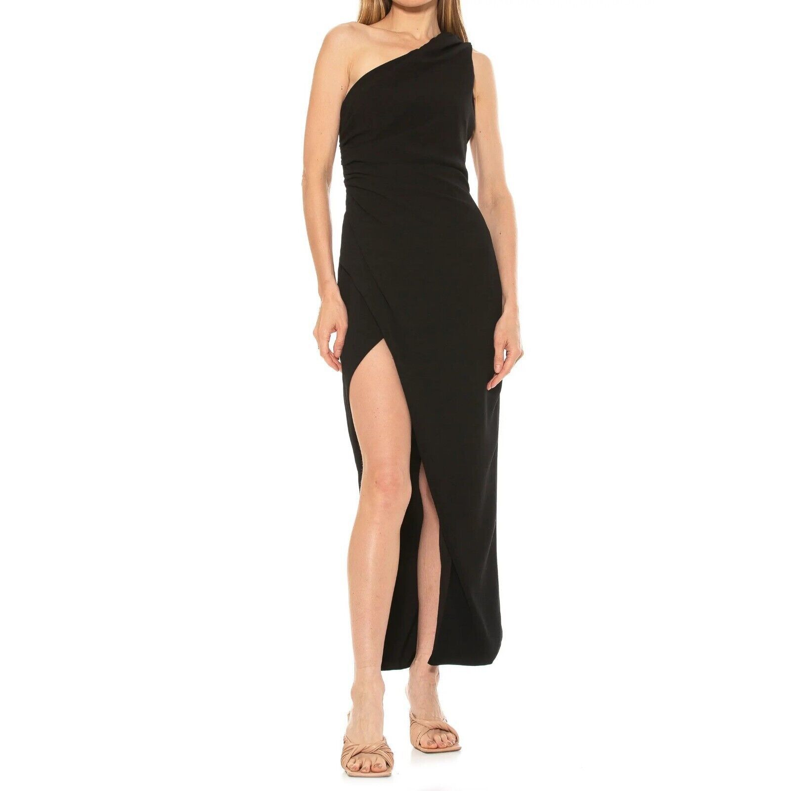 The Unbranded Brand Alexia Admor Black Alessi One Shoulder Maxi Dress Size US 14 Size XL / US 12-14 / IT 48-50 - 1 Thumbnail