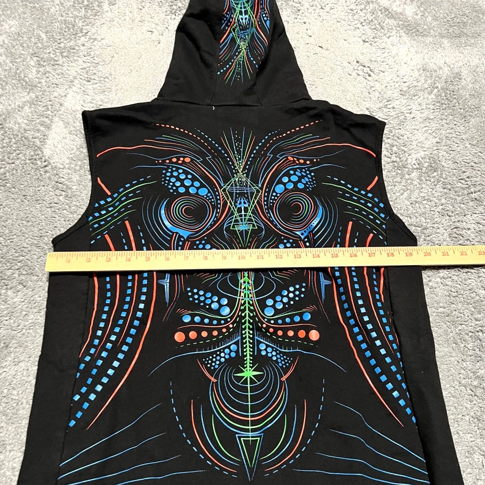 Vintage Psycho Active Public Beta Hoodie Mens Large Neon Sleeveless Sweatshirt Men L Sleeveless Black Pullover Hoodie Size US L / EU 52-54 / 3 - 5 Thumbnail