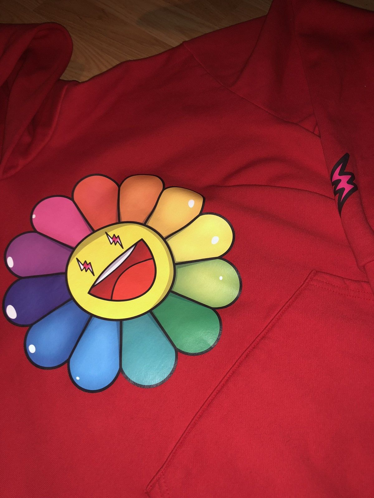Takashi Murakami J Balvin x Takashi Murakami Flower Red Hoodie - Size Small Size US S / EU 44-46 / 1 - 2 Thumbnail