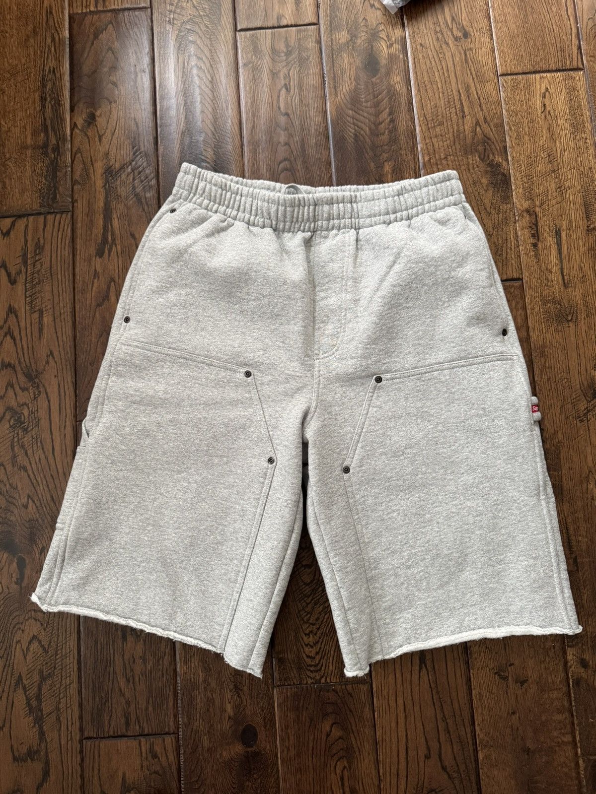 Supreme Supreme Double Knee Painter Sweatshorts Grey Size US 30 / EU 46 - 1 Thumbnail