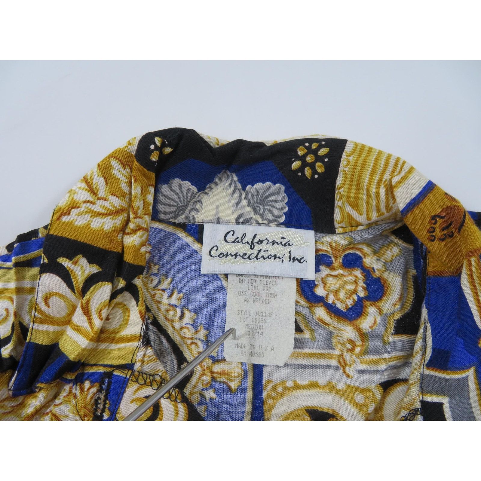 Other California Connection Hawaiian Rayon Shirt Blouse 12/14 80s Size L / US 10 / IT 46 - 2 Thumbnail