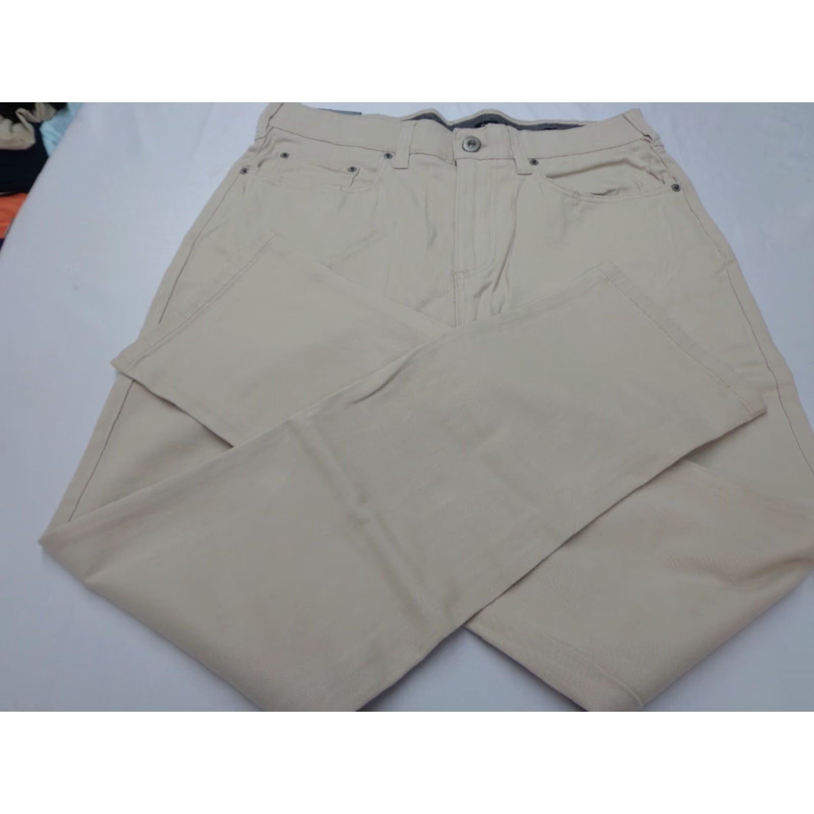 Vintage Iron Co. Men's Classic Stretch Comfort Patriot Pants Dune Ivory 32 x 30 Chino Straight Regular Modern Comfort Mens Size US 32 / EU 48 - 5 Thumbnail