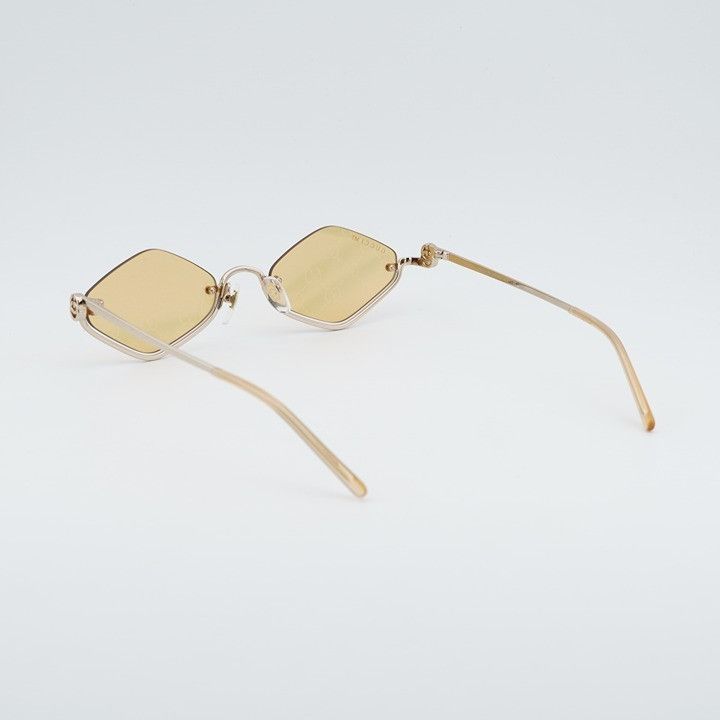 Gucci Gucci GG1604S 004 Sunglasses Gold Geometric Frame Size ONE SIZE - 9 Thumbnail