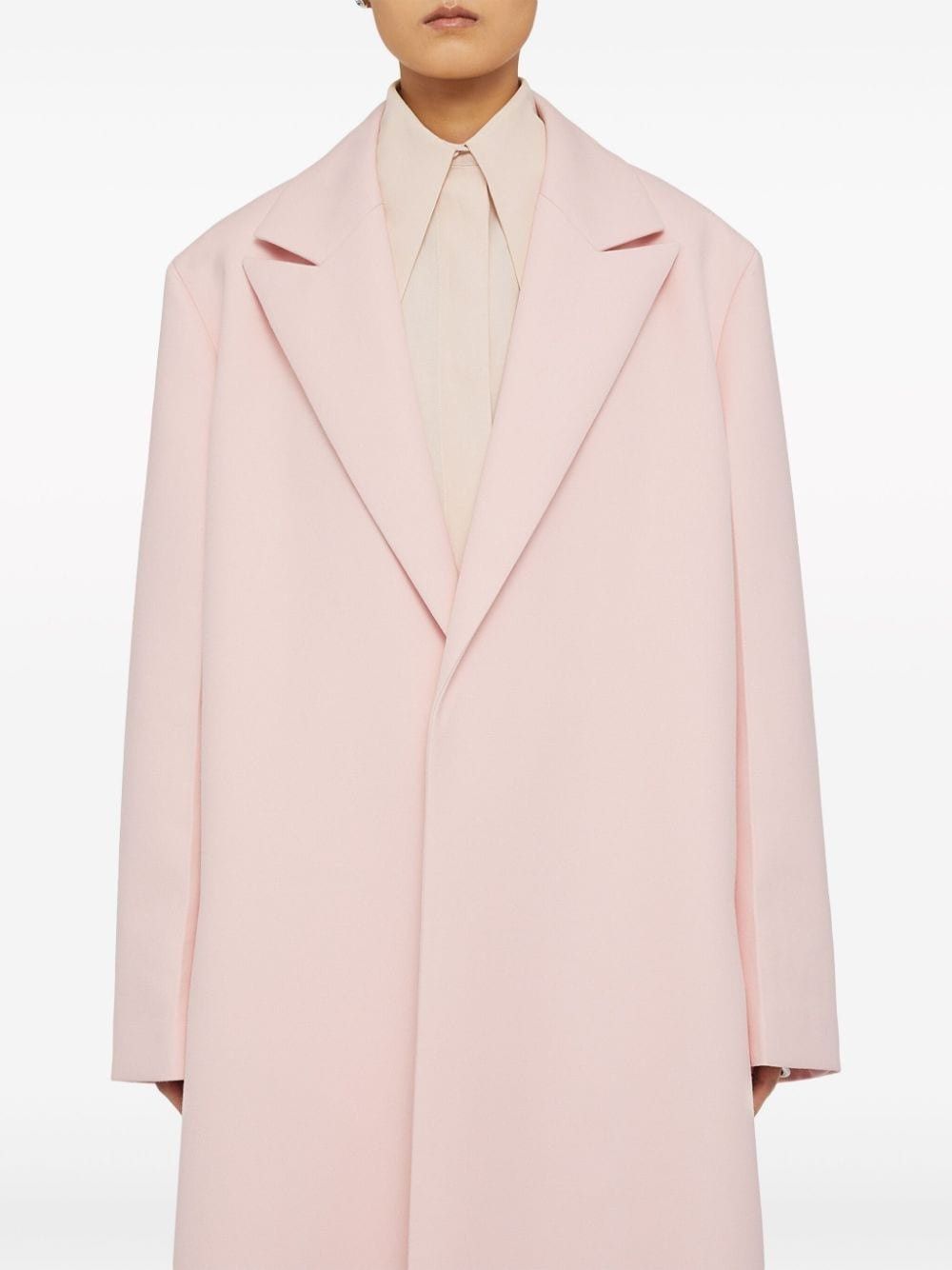 Jil Sander o1w1db10825 Belted Peak-Lapel Coat in Light Pink Size M / US 6-8 / IT 42-44 - 4 Thumbnail