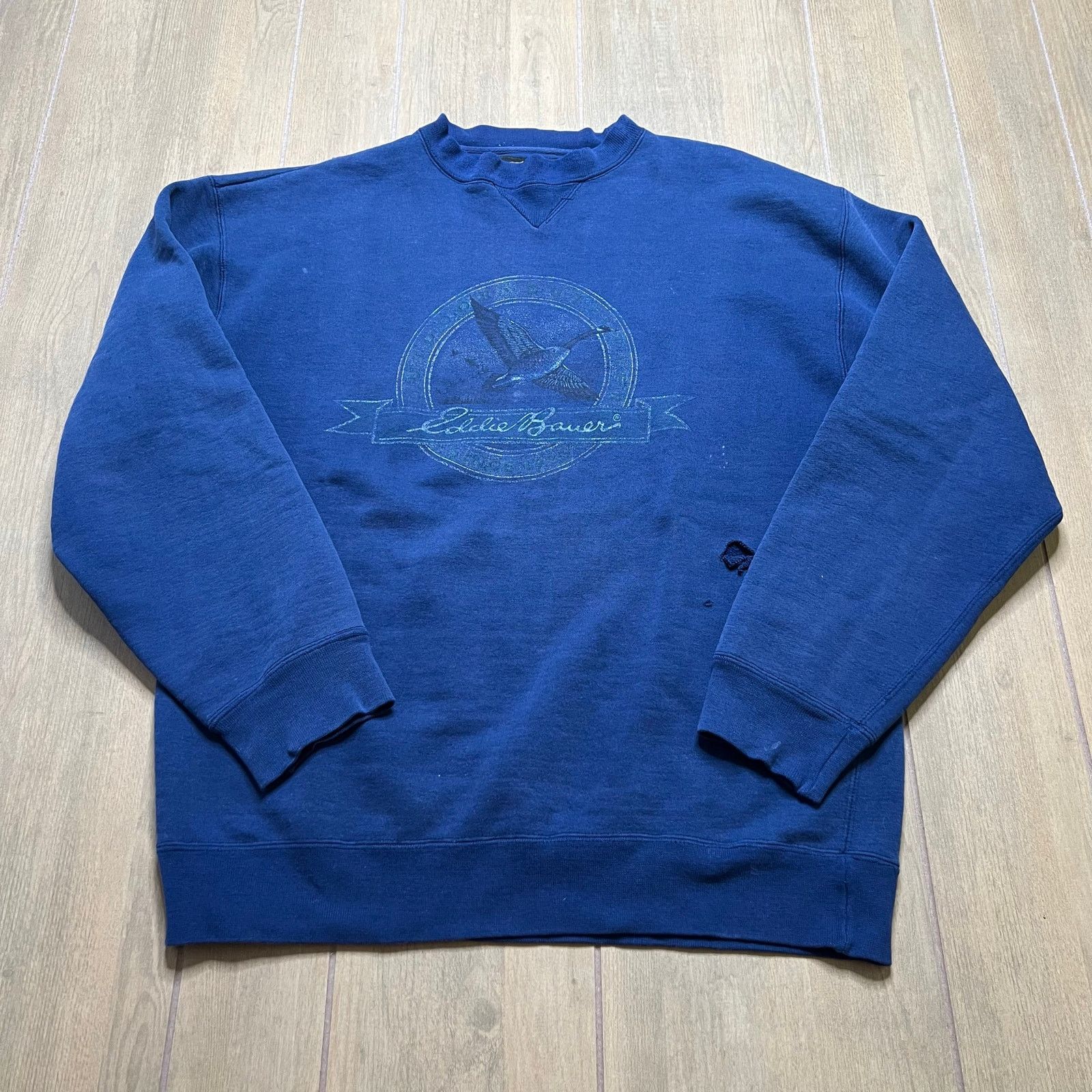 Eddie Bauer Eddie Bauer Vintage Crewneck Sweatshirt Blue Goose Logo L Size US L / EU 52-54 / 3 - 1 Thumbnail