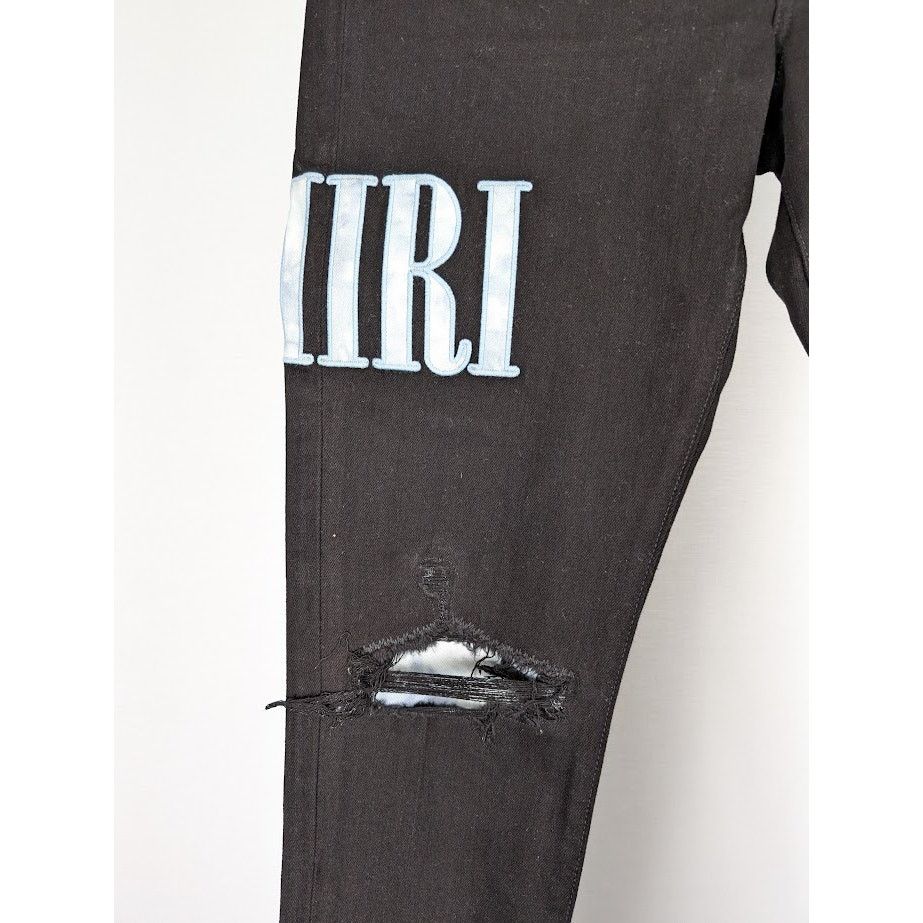 Amiri o1rshd1 Tie Dye Core Logo Jeans in Black Size US 33 - 6 Thumbnail