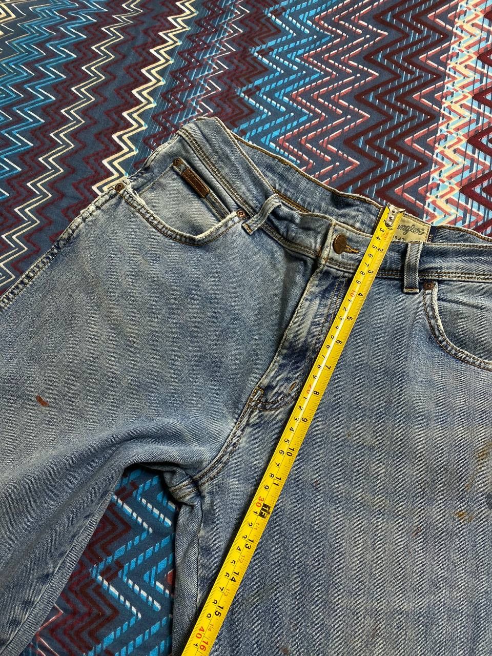 Vintage × Wrangler Crazy baggy Y2K wrangler faded distressed carpenter pants Size US 34 / EU 50 - 9 Thumbnail