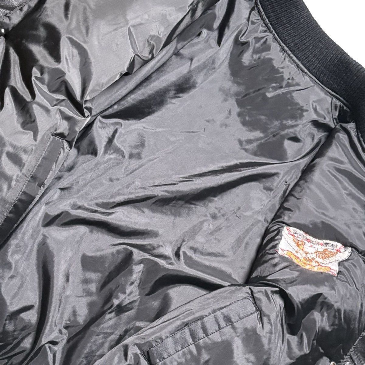 Other MV Sports Triple Black Leather Wool Varsity Bomber Biker XL Size US XL / EU 56 / 4 - 6 Thumbnail