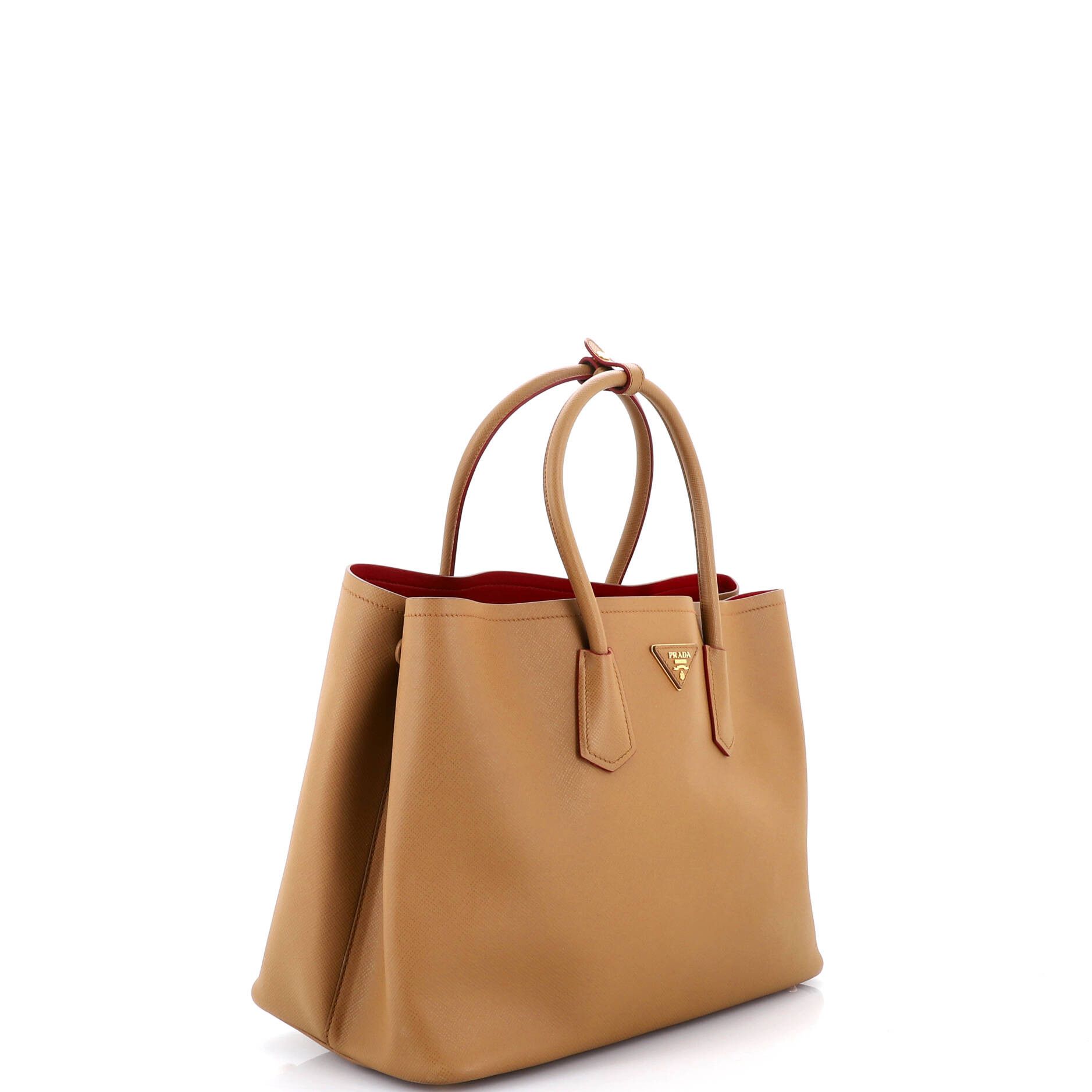Prada Cuir Double Tote Saffiano Leather Medium Size ONE SIZE - 1 Thumbnail