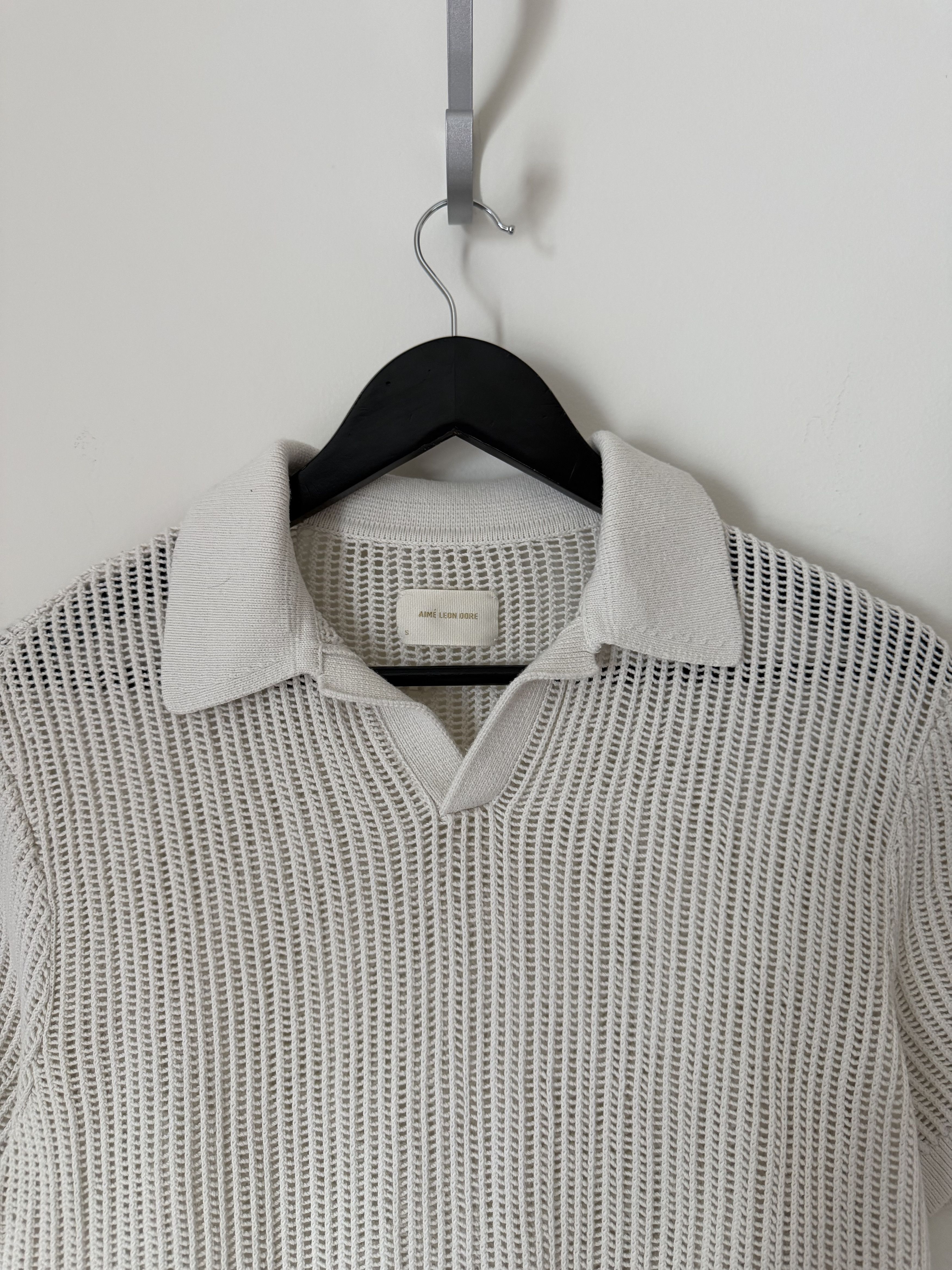Aime Leon Dore Aime Leon Dore Mesh Polo in Coconut Milk Size US S / EU 44-46 / 1 - 2 Thumbnail