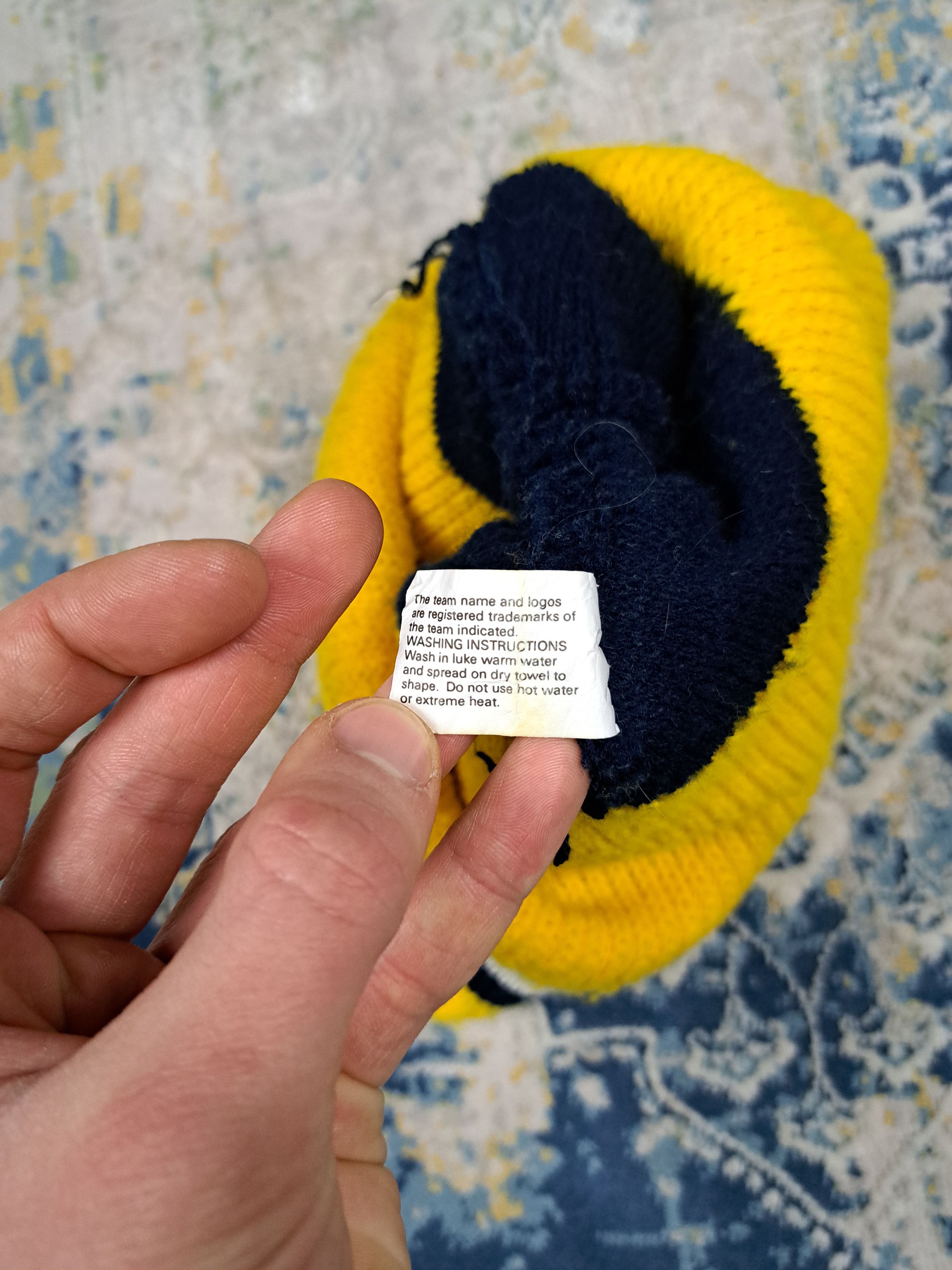 NCAA Vintage USA Made Michigan Wolverines NCAA Winted Hat Beanie Size ONE SIZE - 4 Thumbnail