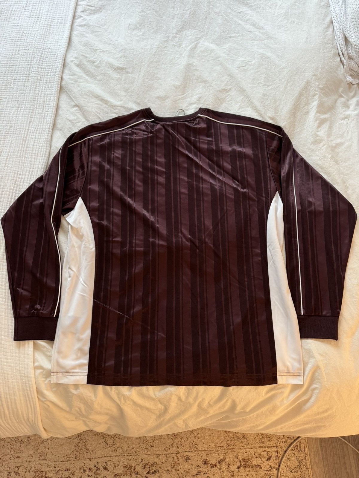 Kith Kith Pinstripe Tricot Panelled LS Tee Magma (Size XL) Size US XL / EU 56 / 4 - 4 Thumbnail