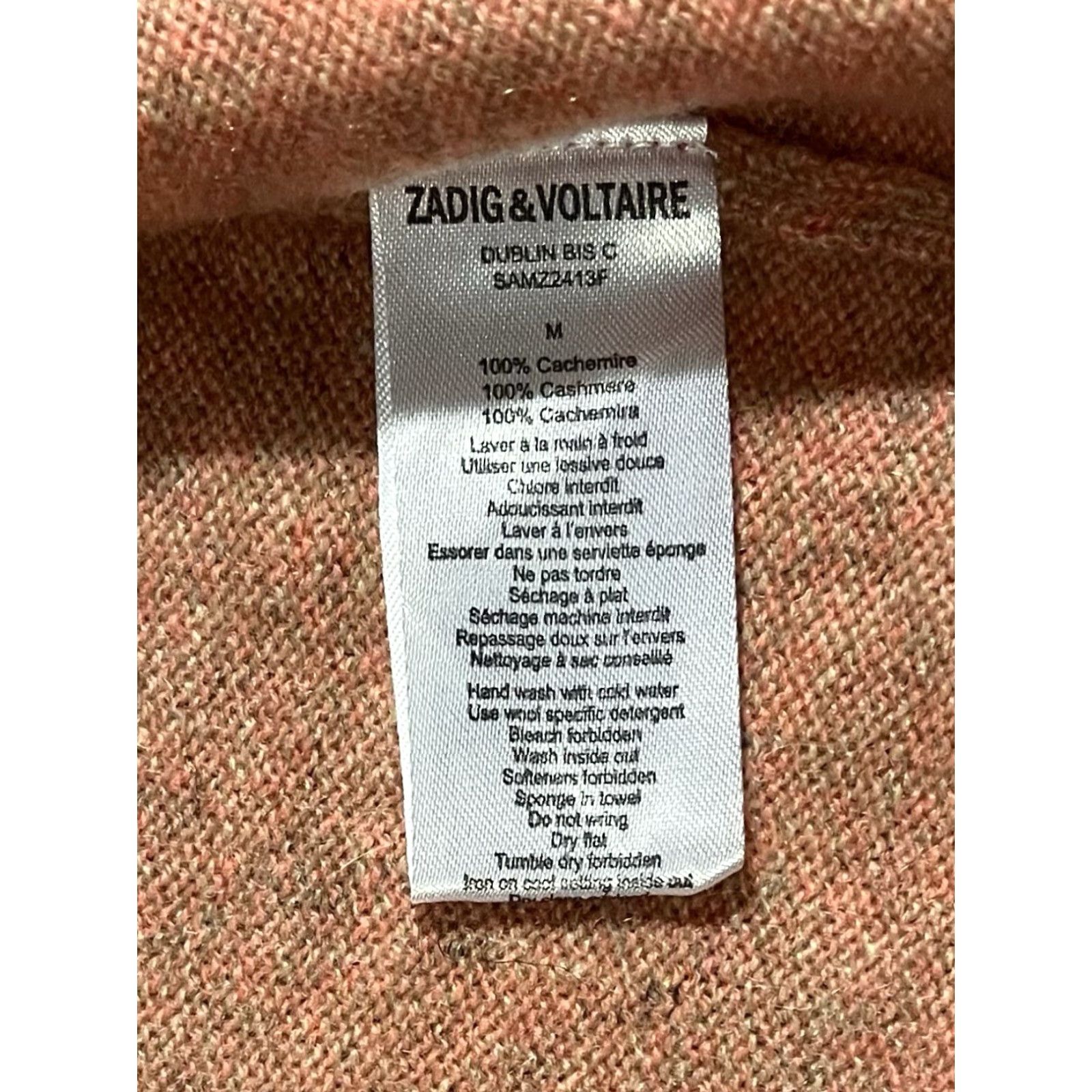 Zadig & Voltaire Zadig & Voltaire Skull 100% Cashmere Sweater Vest Women’s M Pink Size M / US 6-8 / IT 42-44 - 6 Thumbnail