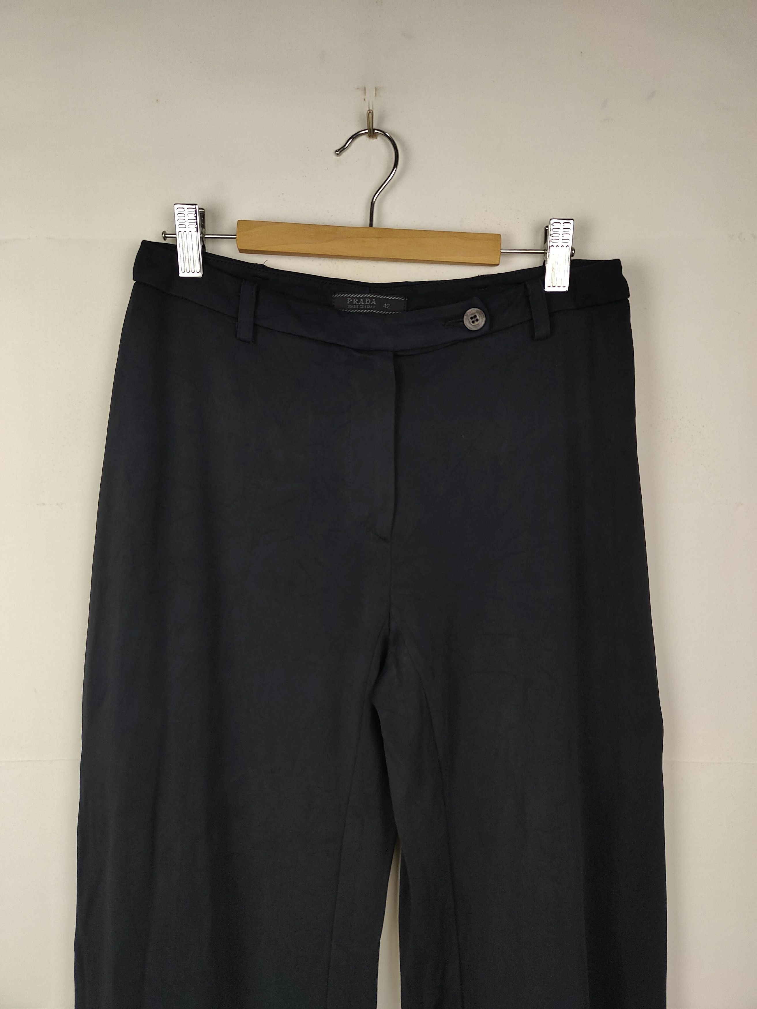 Prada Prada straight-leg pants in black Polyester Size 28" / US 6 / IT 42 - 2 Thumbnail