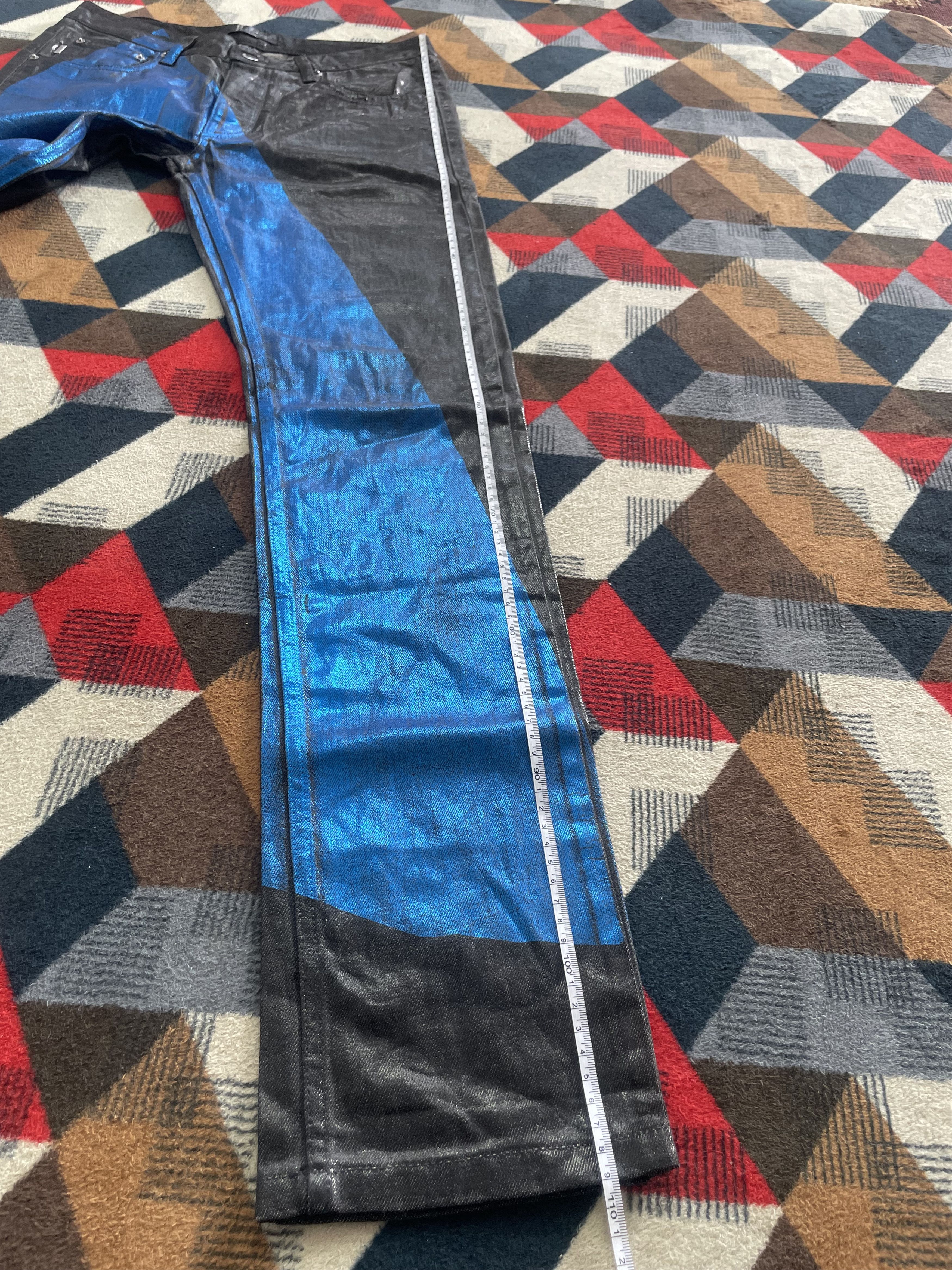 Raf Simons Raf Simons Waxed Coated Blue Painted Denim Size US 32 / EU 48 - 20 Thumbnail