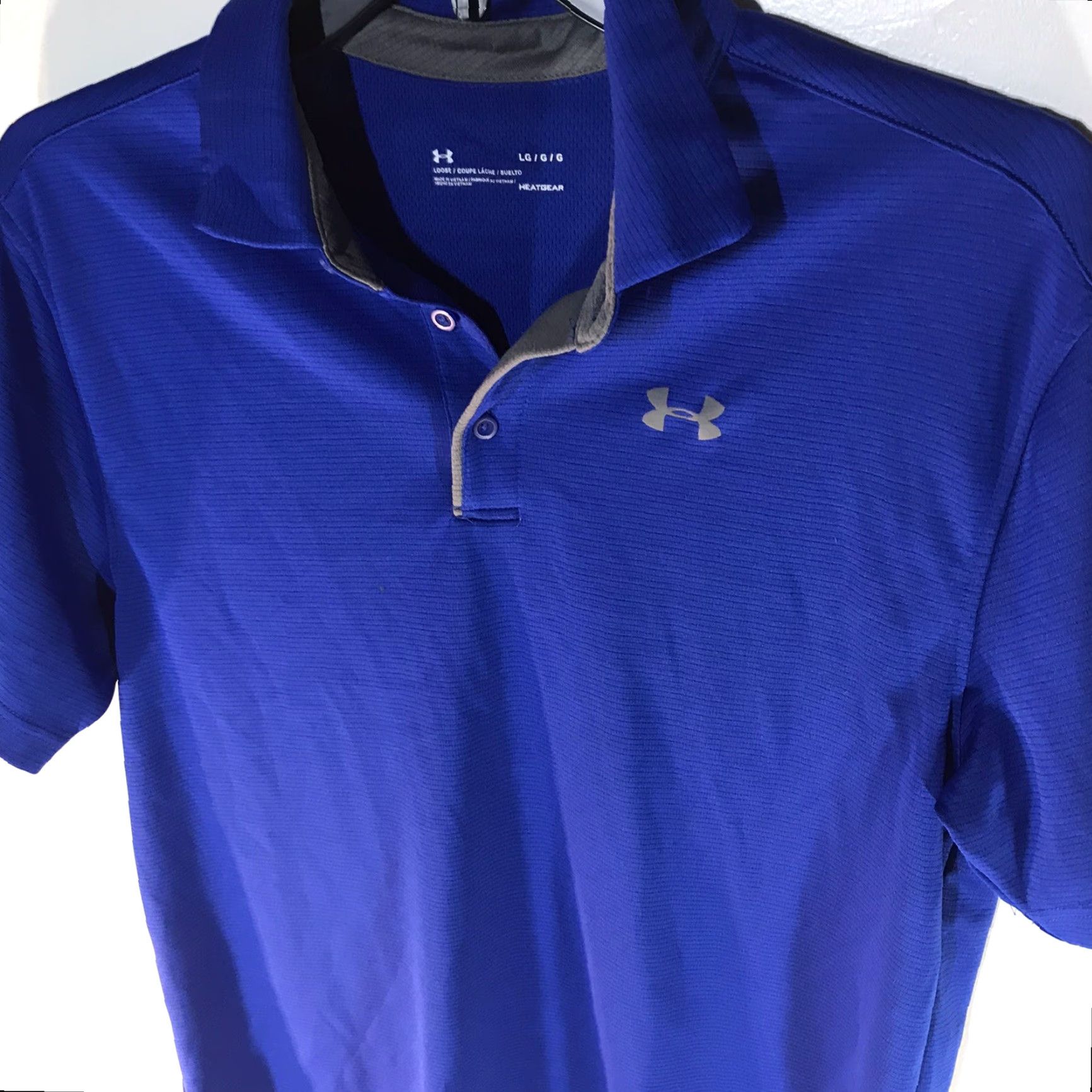 Under Armour Under Armour HeatGear Blue Polo Shirt Mens Size L Loose Activewear Size US L / EU 52-54 / 3 - 2 Thumbnail