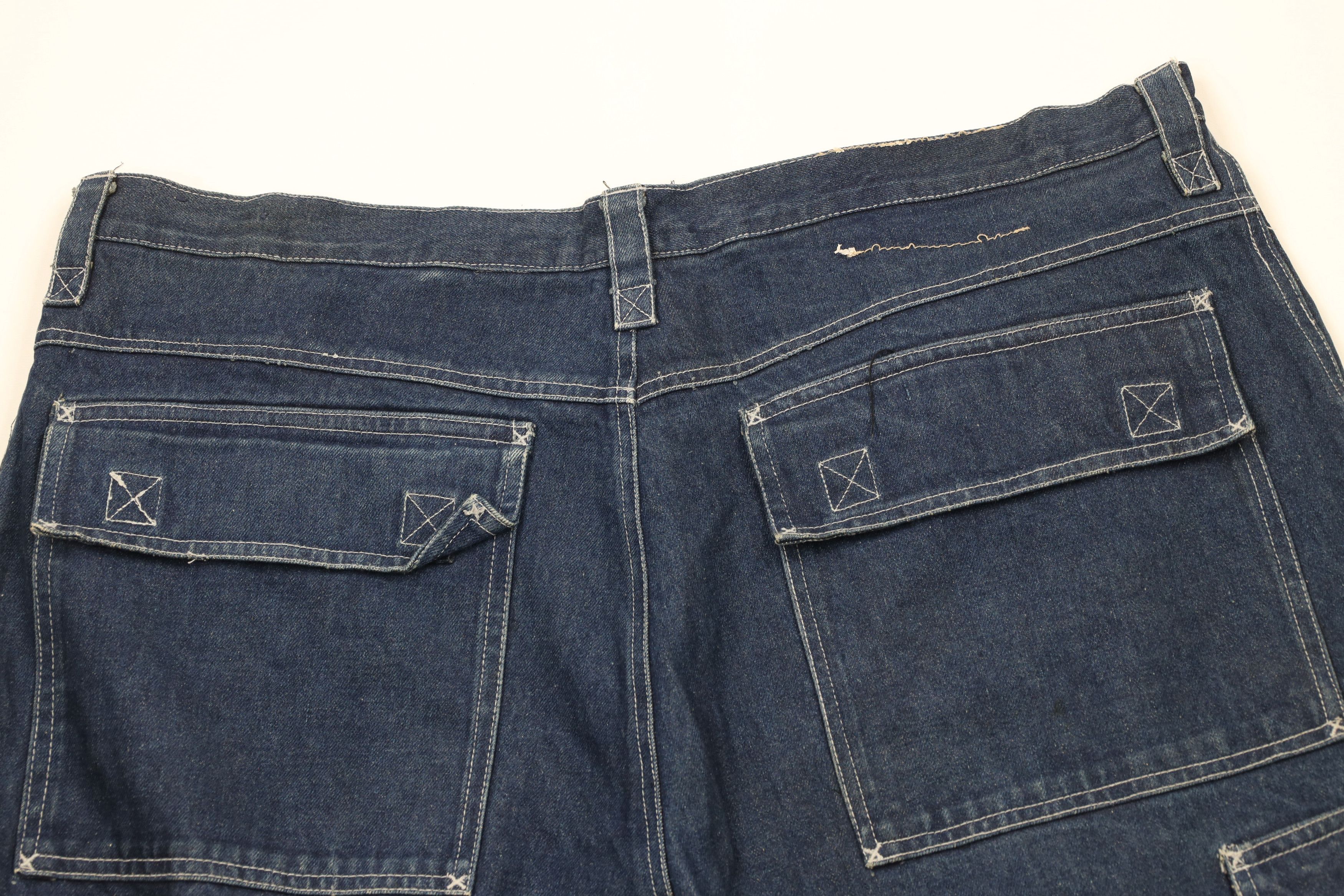 Vintage Vintage 90s Streetwear Baggy Fit Denim Cargo Shorts Jorts Size US 42 / EU 58 - 13 Thumbnail