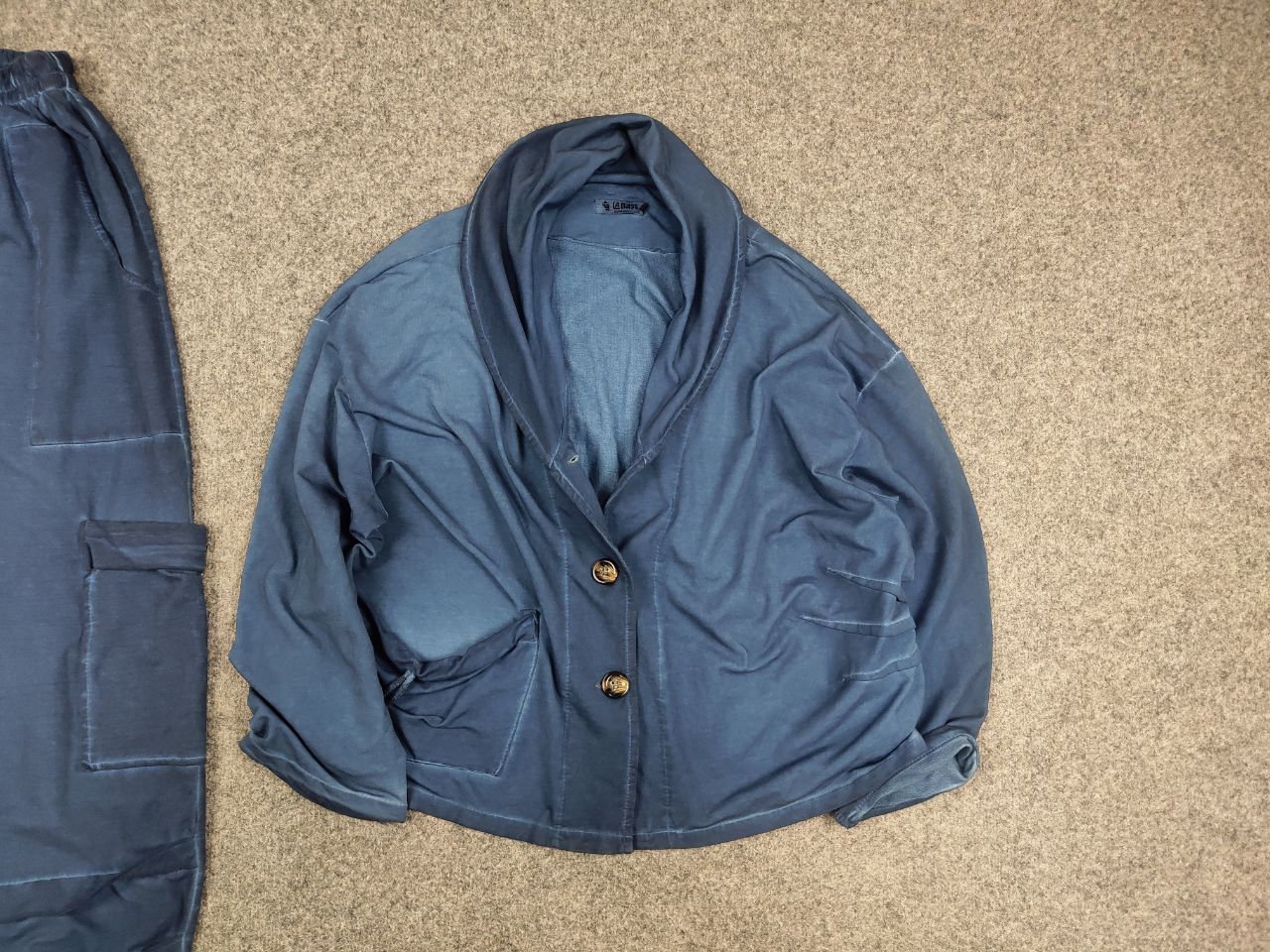 Japanese Brand La Bass Germany Design Blue Cargo Baggy Suit Pants Jacket Size L / US 10 / IT 46 - 7 Thumbnail