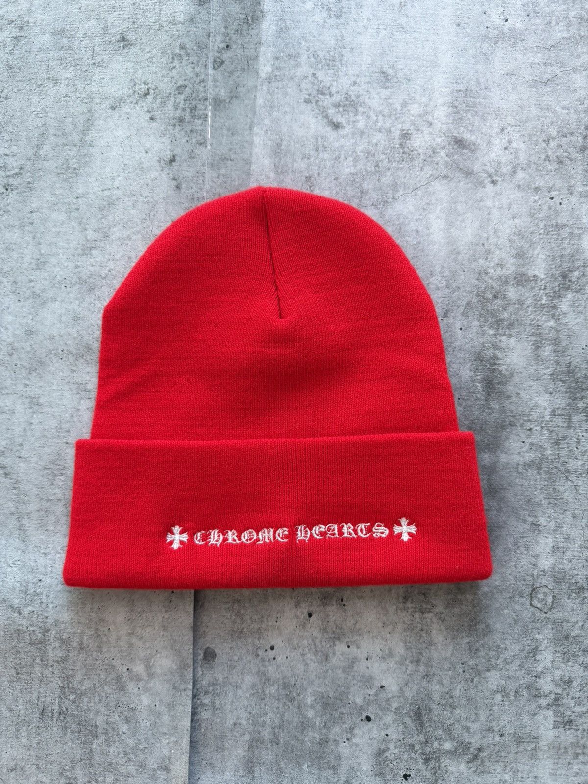 Chrome Hearts Chrome Heart Red CH beanie Size ONE SIZE - 2 Thumbnail