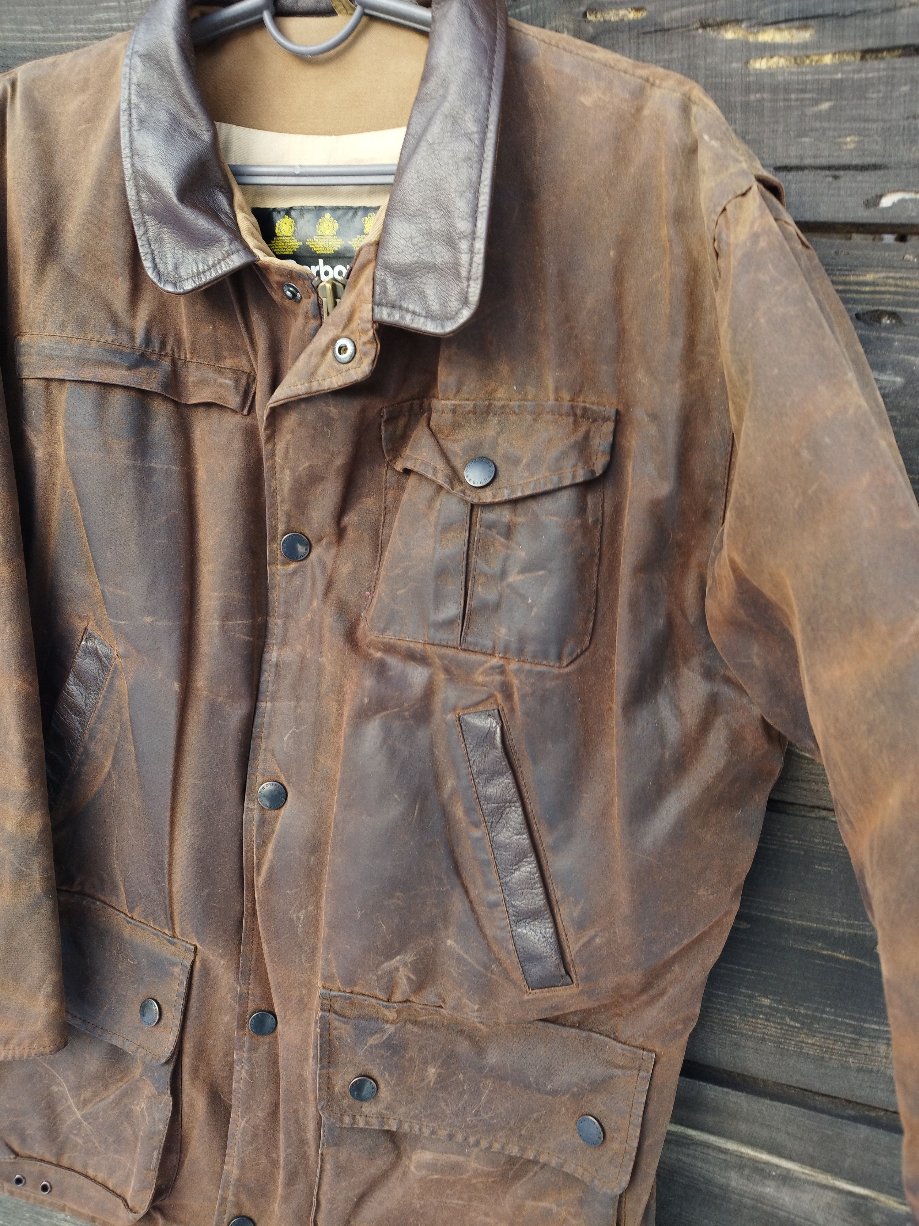 Barbour Barbour A1550 Bushman Waxed Cotton Jacket Brown Size M Size US M / EU 48-50 / 2 - 5 Thumbnail