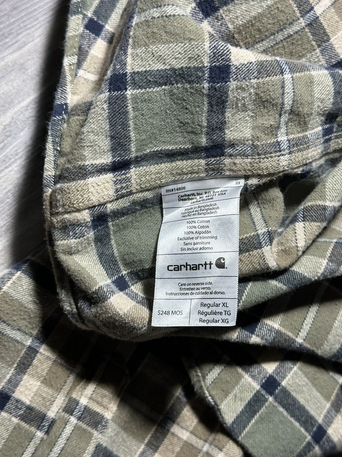 Carhartt Carhartt Flannel Button Up Shirt Size US XL / EU 56 / 4 - 4 Thumbnail