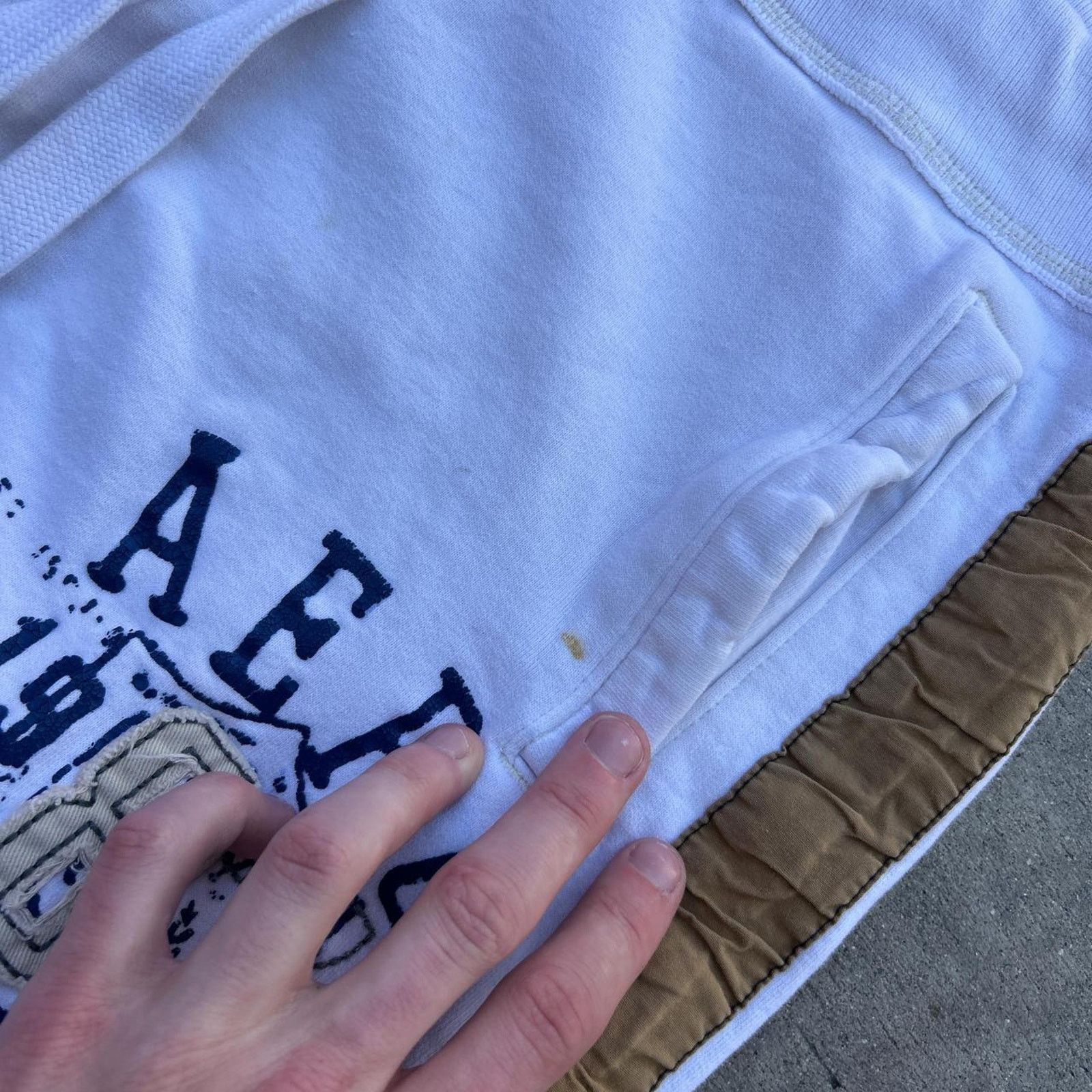 Aeropostale Y2k aeropostale white and brown striped baggy Sweatpants Size US 31 - 3 Thumbnail