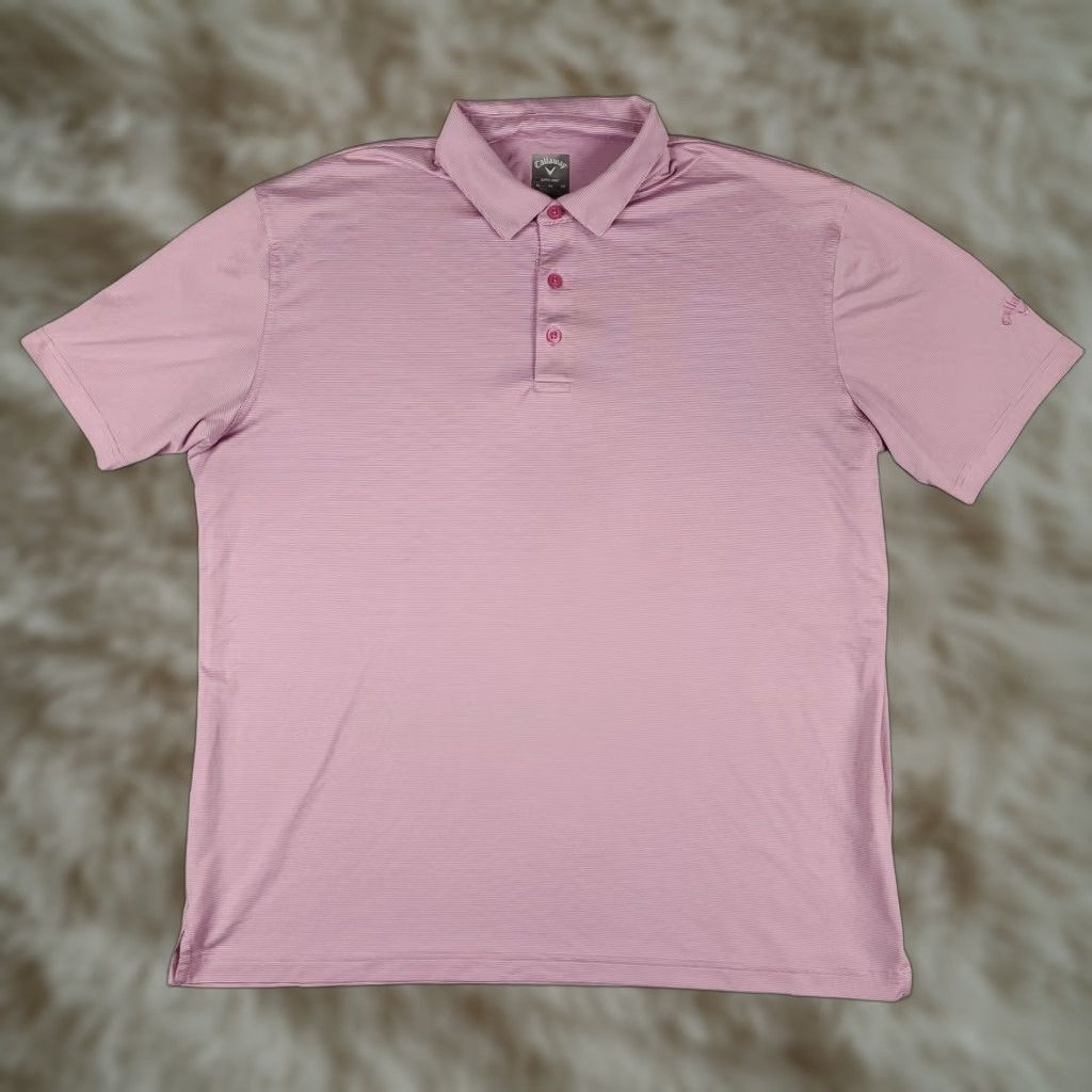 Callaway Callaway Polo Shirt Mens XL Purple Striped Opti Dri Fit Golf Short Sleeve Shirt Polo Size US XL / EU 56 / 4 - 1 Thumbnail