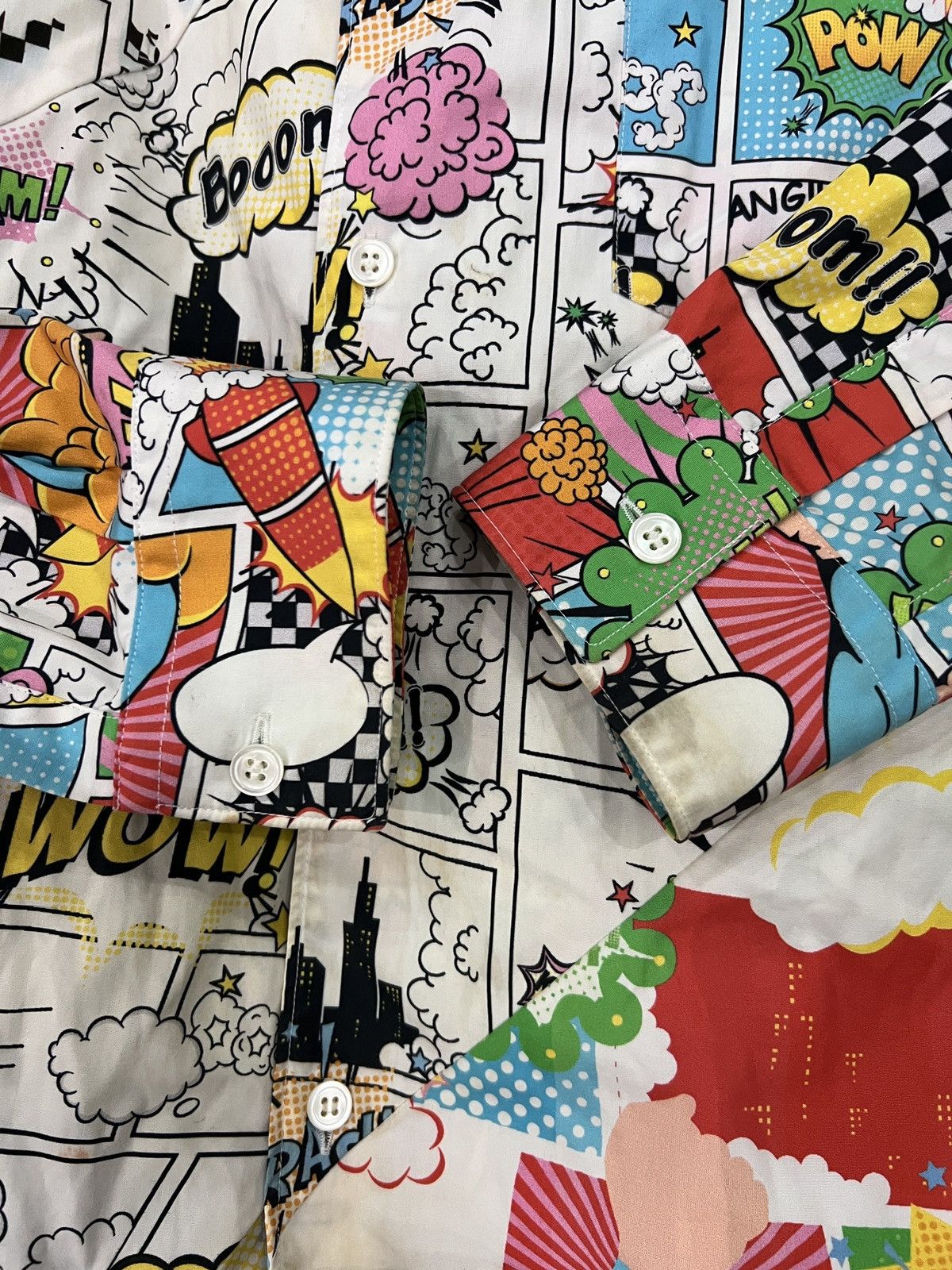 Comme des Garcons SHIRT Comme des Garçons SHIRT Comic Print Patchwork Shirt Size US M / EU 48-50 / 2 - 12 Thumbnail