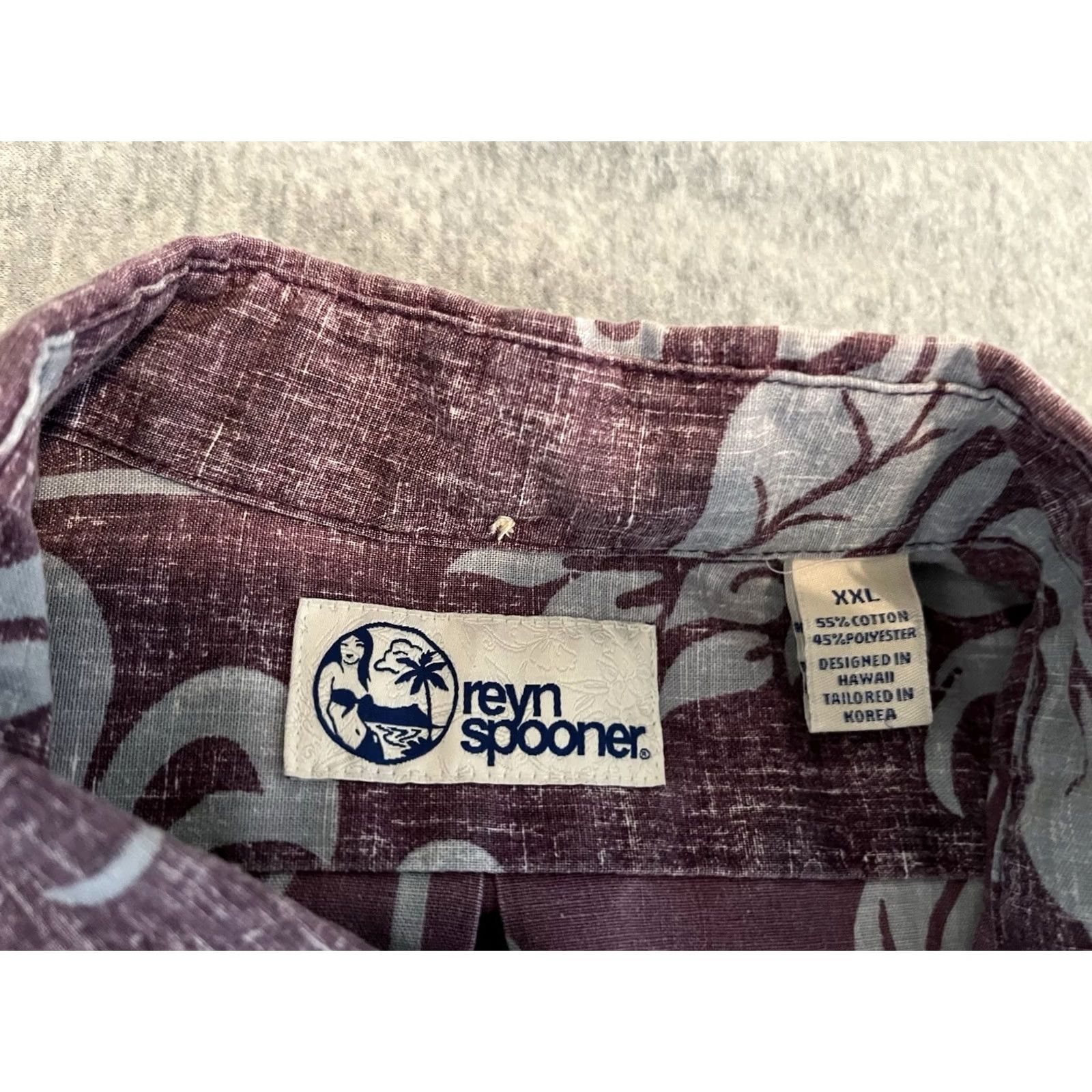 Reyn Spooner REYN SPOONER Purple Floral Hawaiian Button-Up Shirt Mens 2XL Short Sleeve Cotton Polyester Size US XXL / EU 58 / 5 - 2 Thumbnail