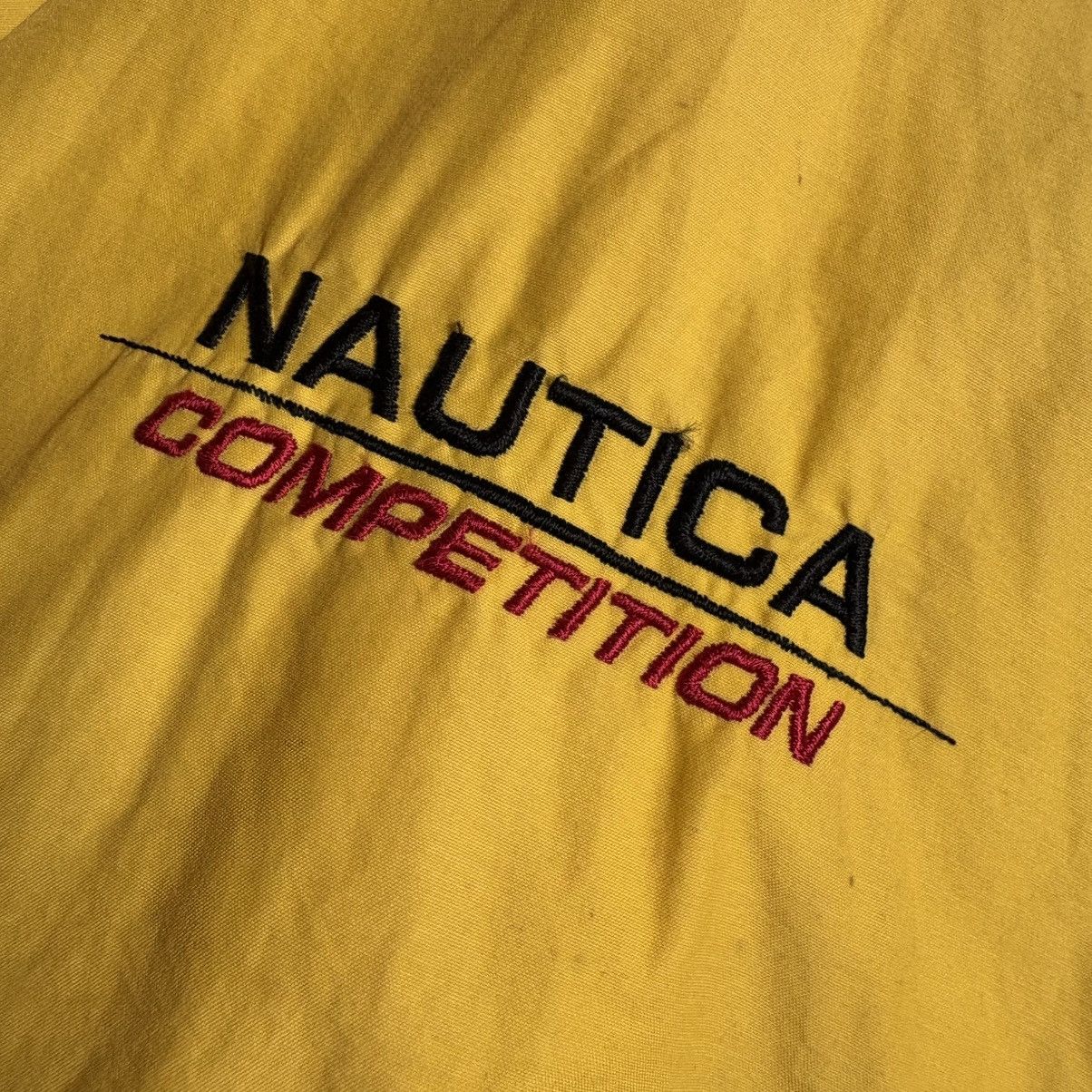 Nautica Vintage 90s Nautica Yellow Windbreaker Bomber Hoodie Jacket Size US L / EU 52-54 / 3 - 4 Thumbnail