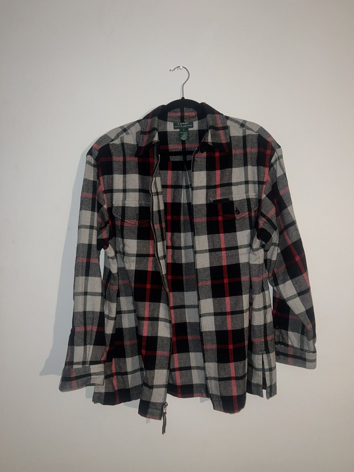 Lauren Ralph Lauren Vintage Ralph Lauren wool plaid zip up shirt, size L Size US L / EU 52-54 / 3 - 2 Thumbnail