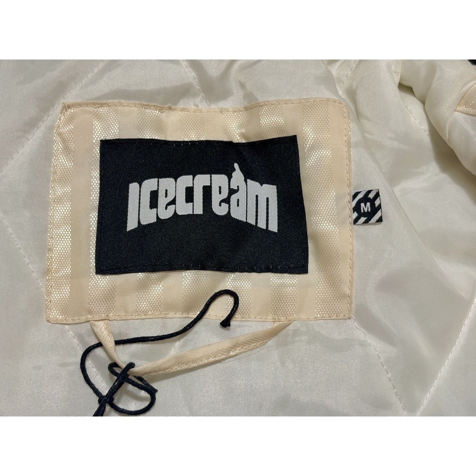 Icecream Ice Cream BBC Satin Varsity Jacket Cream Striped Bomber M Size US M / EU 48-50 / 2 - 5 Thumbnail